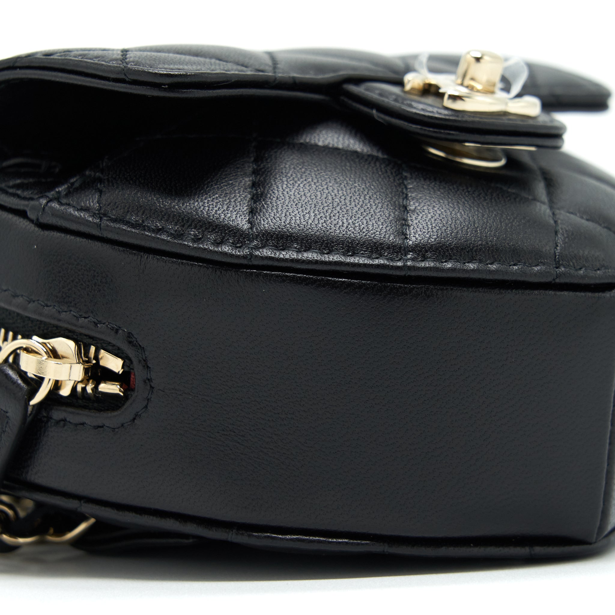 CHANEL 22S HEART BELT BAG LAMBSKIN BLACK LGHW