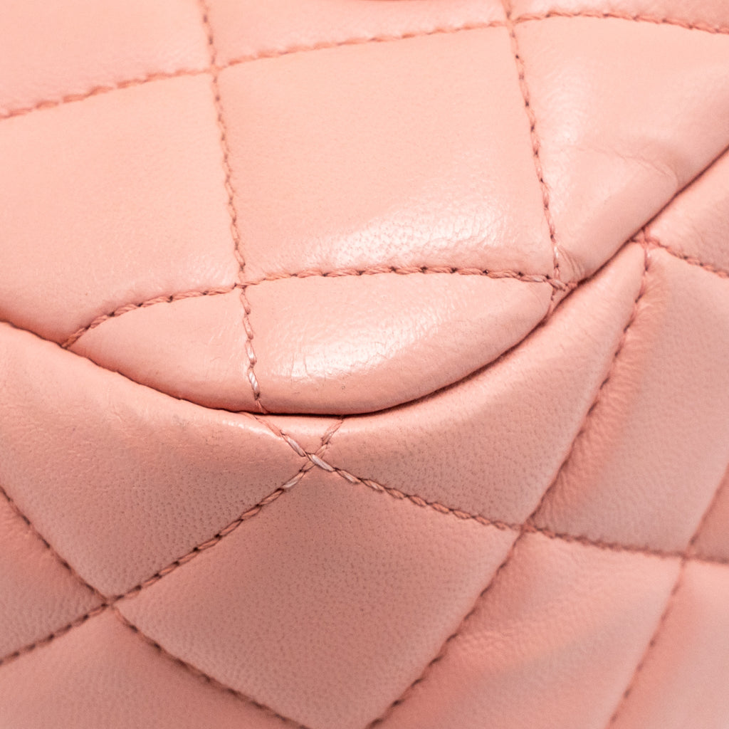 CHANEL CC CAMERA CASE WITH CHAIN LAMBSKIN PINK SHW