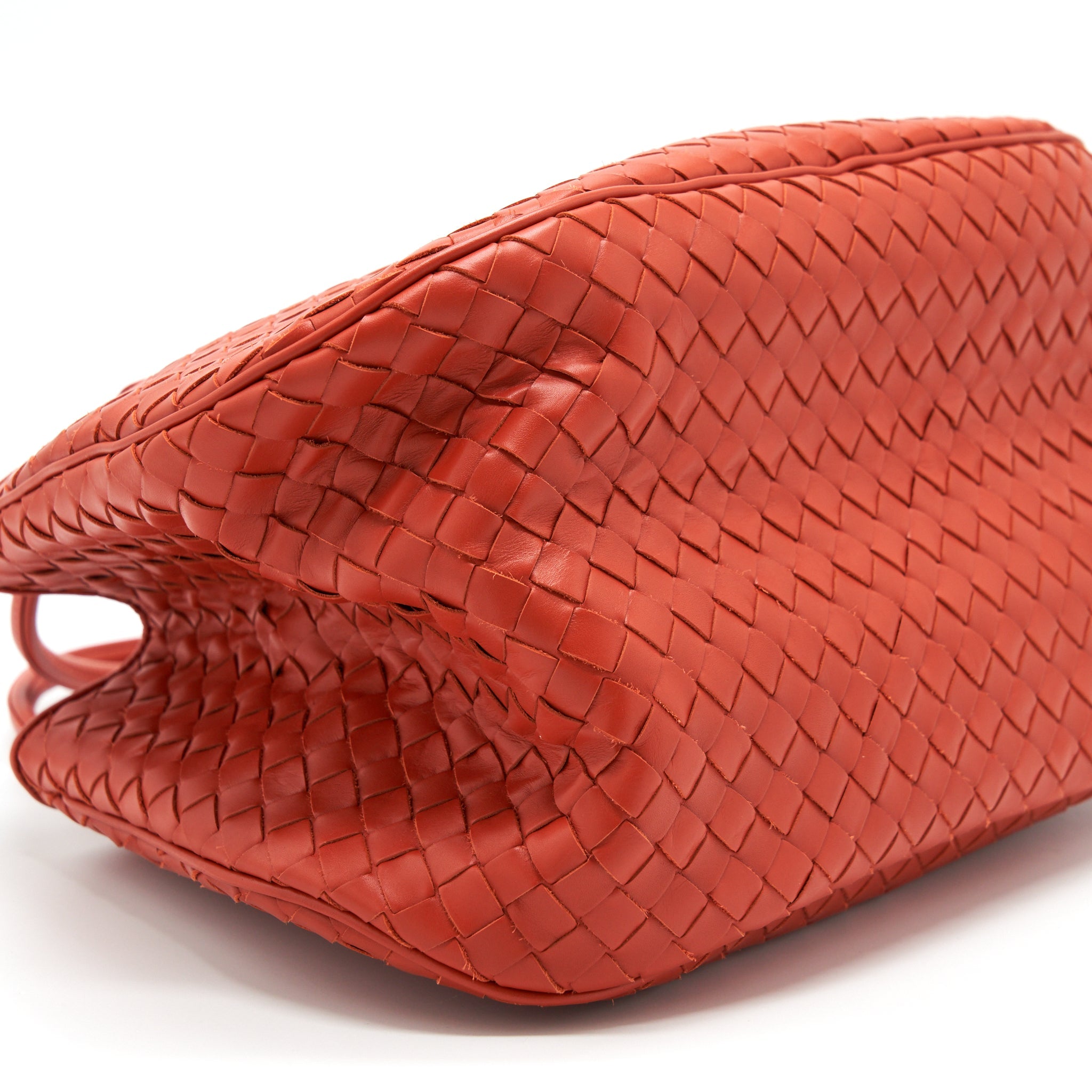 BOTTEGA VENETA TOTE BAG ORANGE RUTHENIUM GOLD HARDWARE