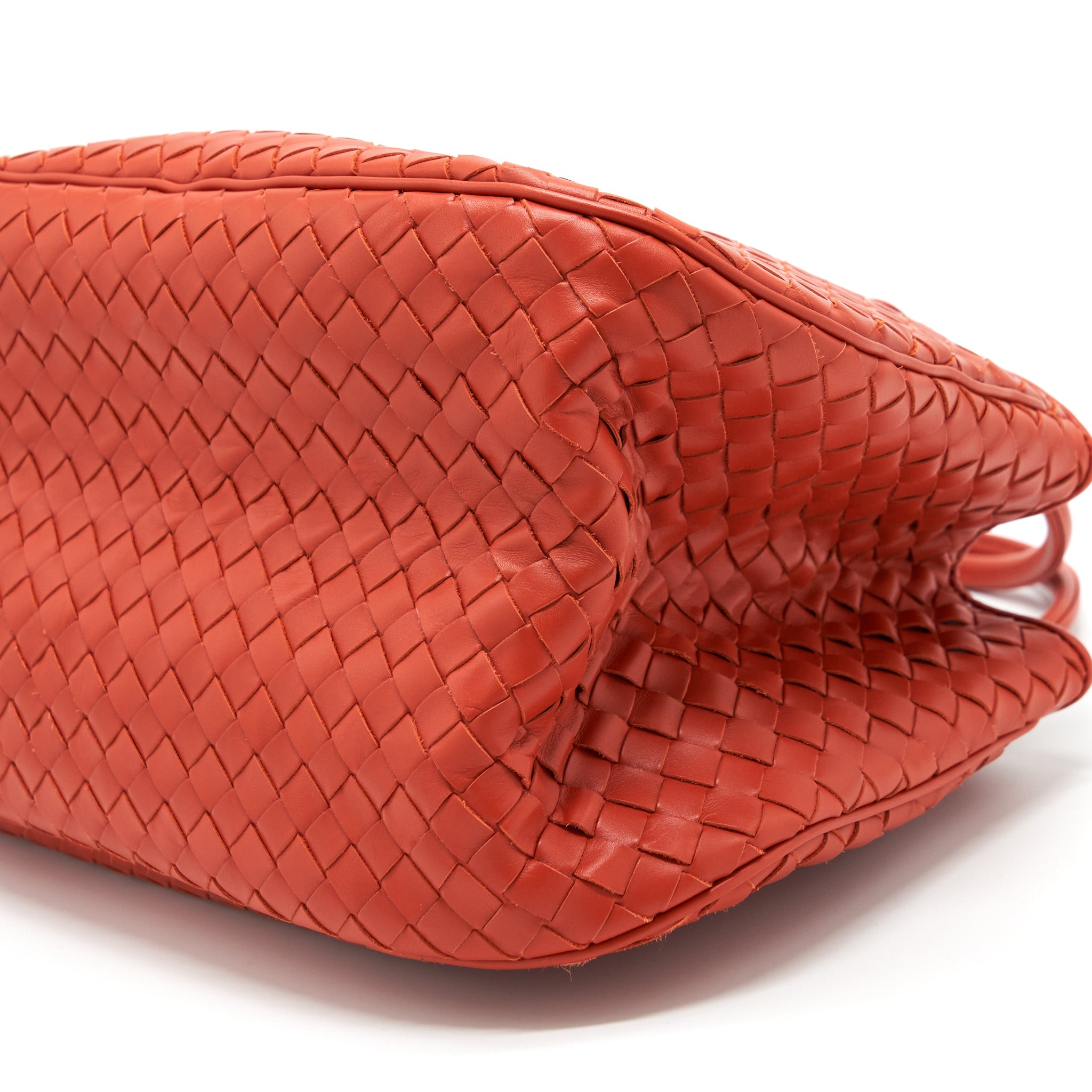 BOTTEGA VENETA TOTE BAG ORANGE RUTHENIUM GOLD HARDWARE