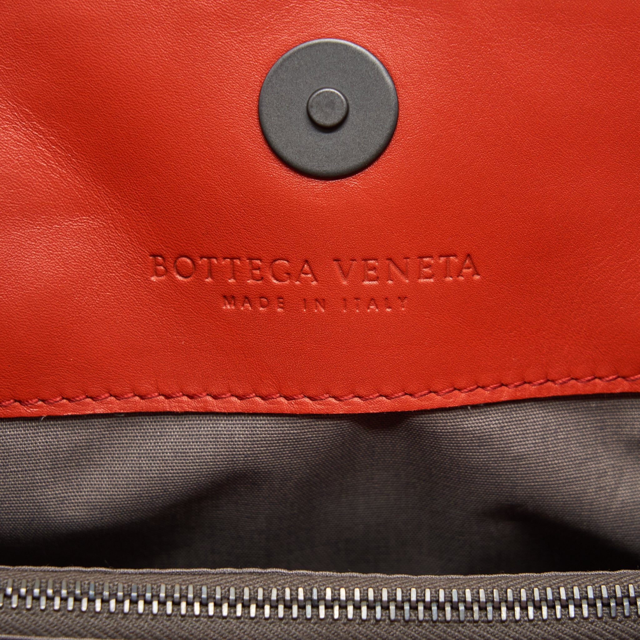 BOTTEGA VENETA TOTE BAG ORANGE RUTHENIUM GOLD HARDWARE