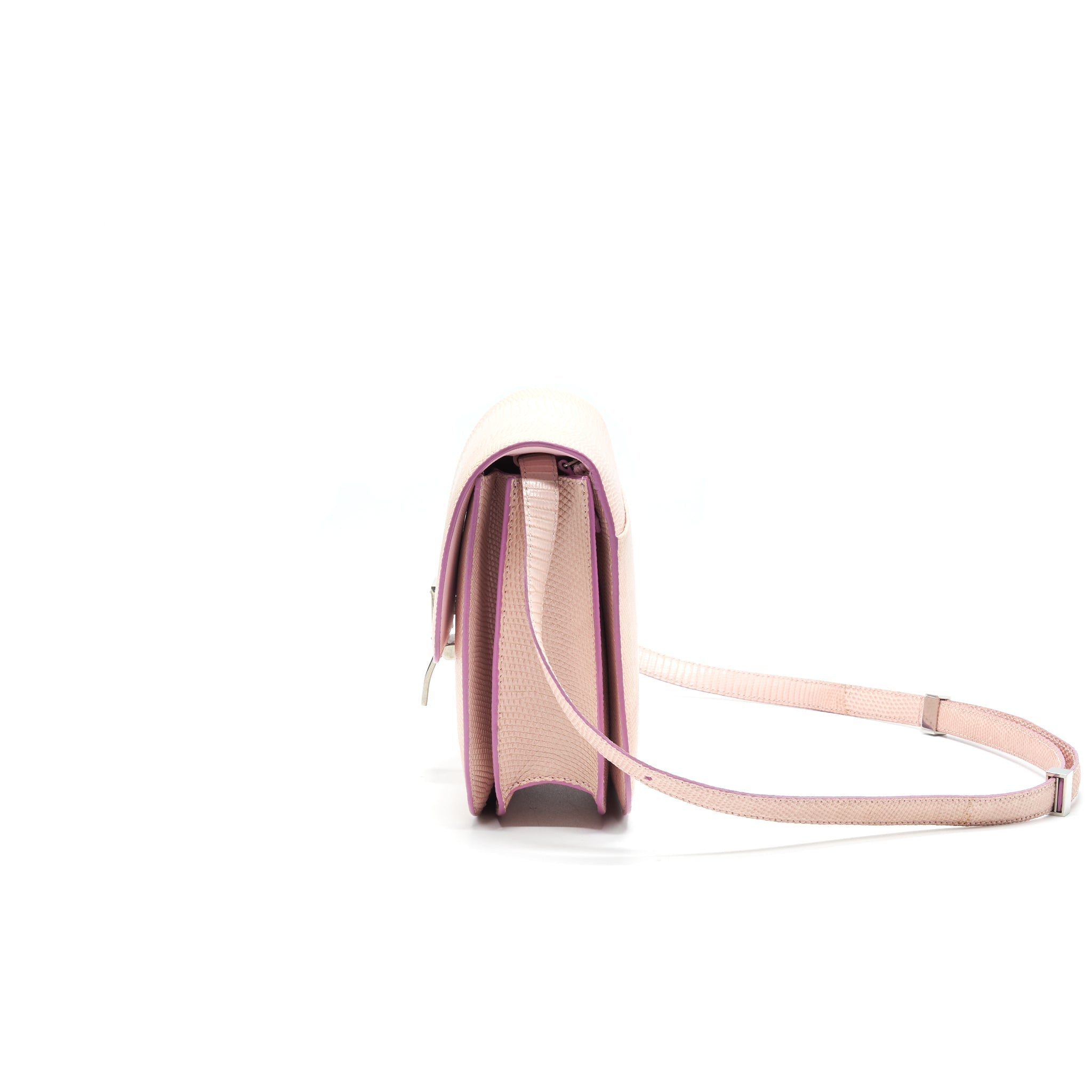 CELINE CLASSIC BAG IN LIZARD LIGHT PINK