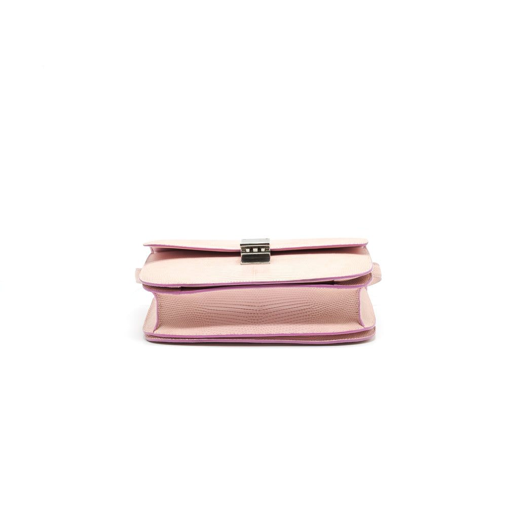 CELINE CLASSIC BAG IN LIZARD LIGHT PINK