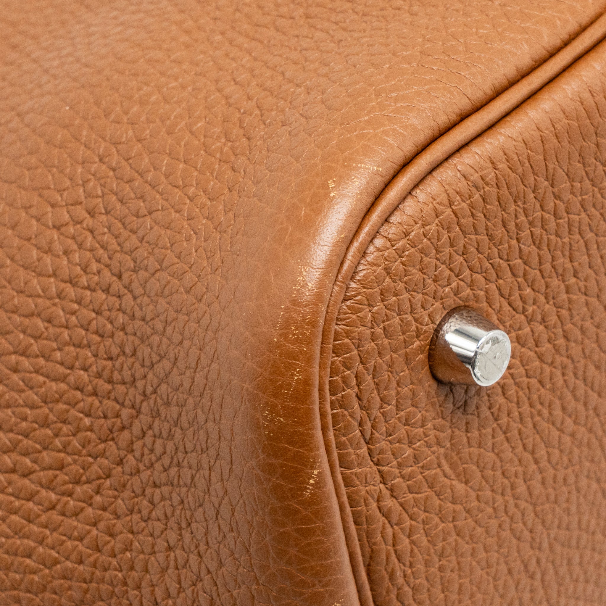 HERMES PICOTIN 22 LOCK BAG CLEMENCE/SWIFT GOLD/BLUE BRUME HANDLE SHW