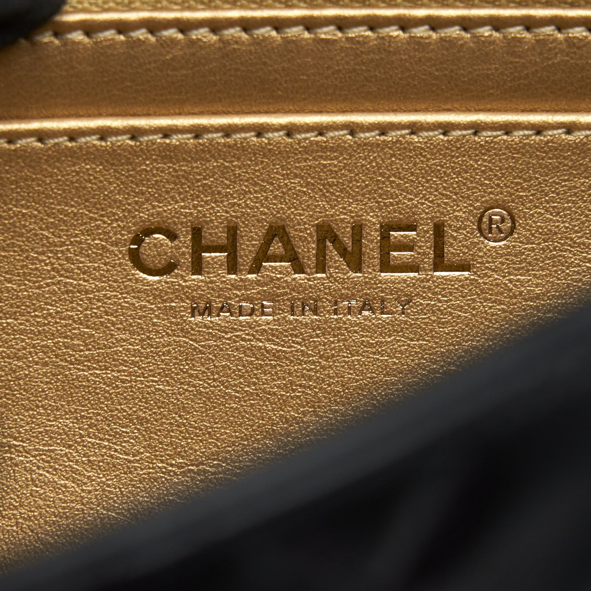 CHANEL 22C PEARL CRUSH MINI RECTANGULAR FLAP BAG LAMBSKIN BLACK GHW (MICROCHIP)