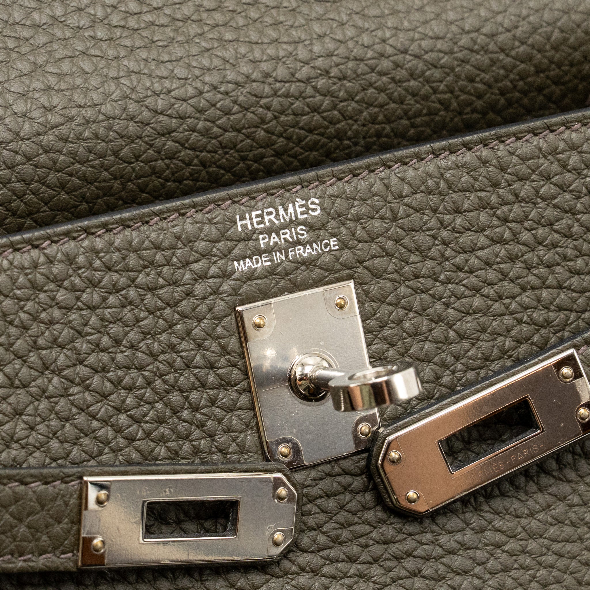 HERMES KELLY 25 TOGO C6 VERT DE GRIS SHW