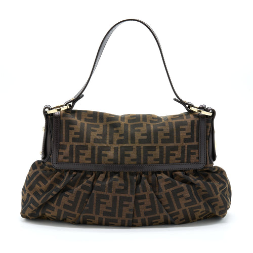 FENDI ZUUCA CHEF FLAP BAG CANVAS GHW