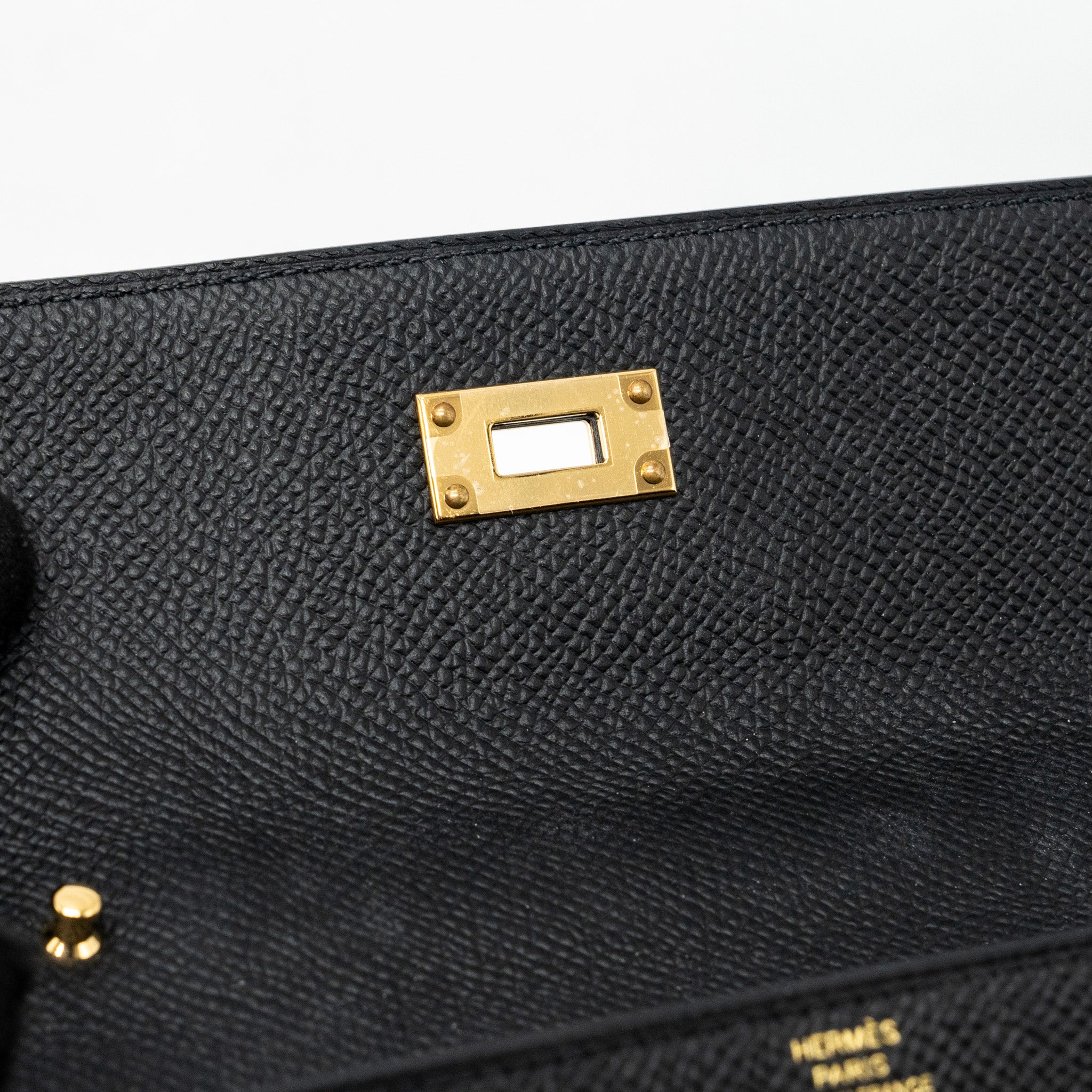 HERMES KELLY TO GO EPSOM BLACK GHW
