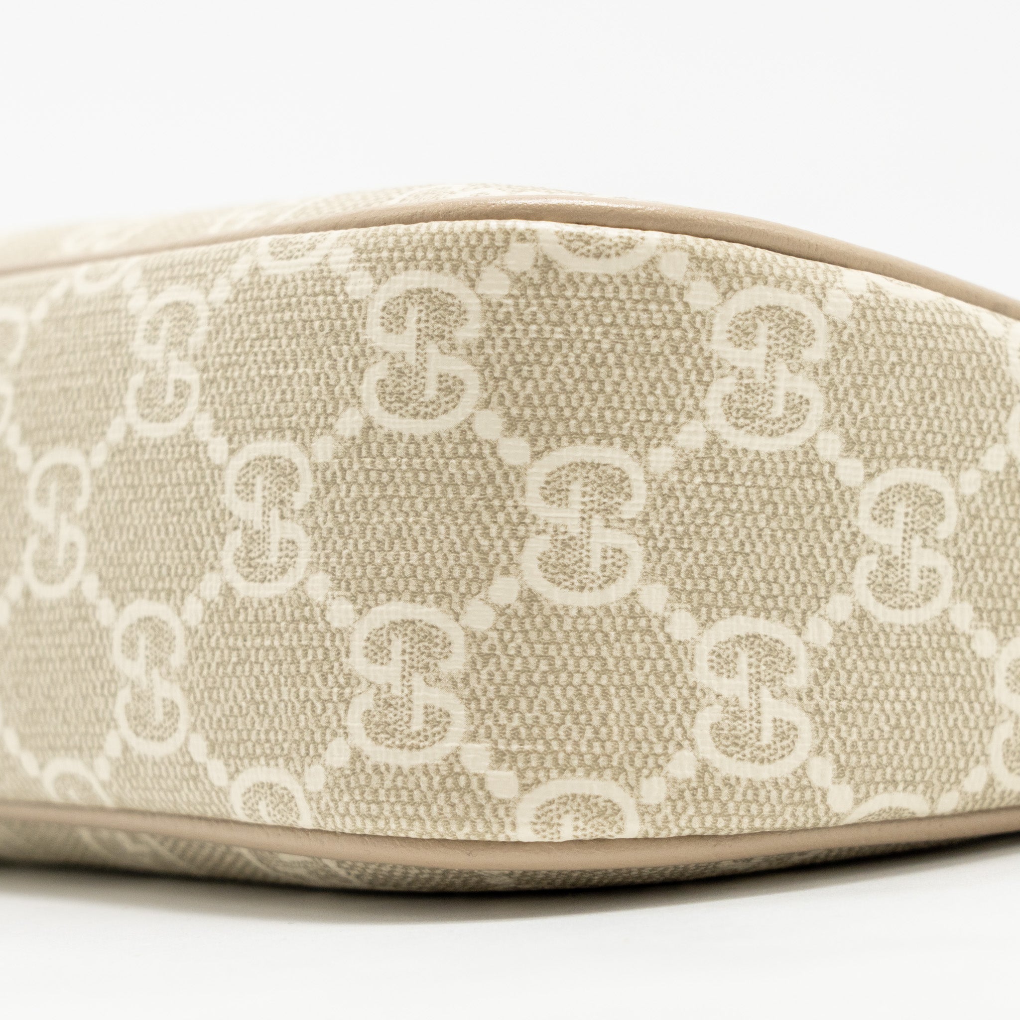 GUCCI OPHIDIA SMALL SHOULDER BAG GG SUPREME CANVAS BEIGE / WHITE GHW