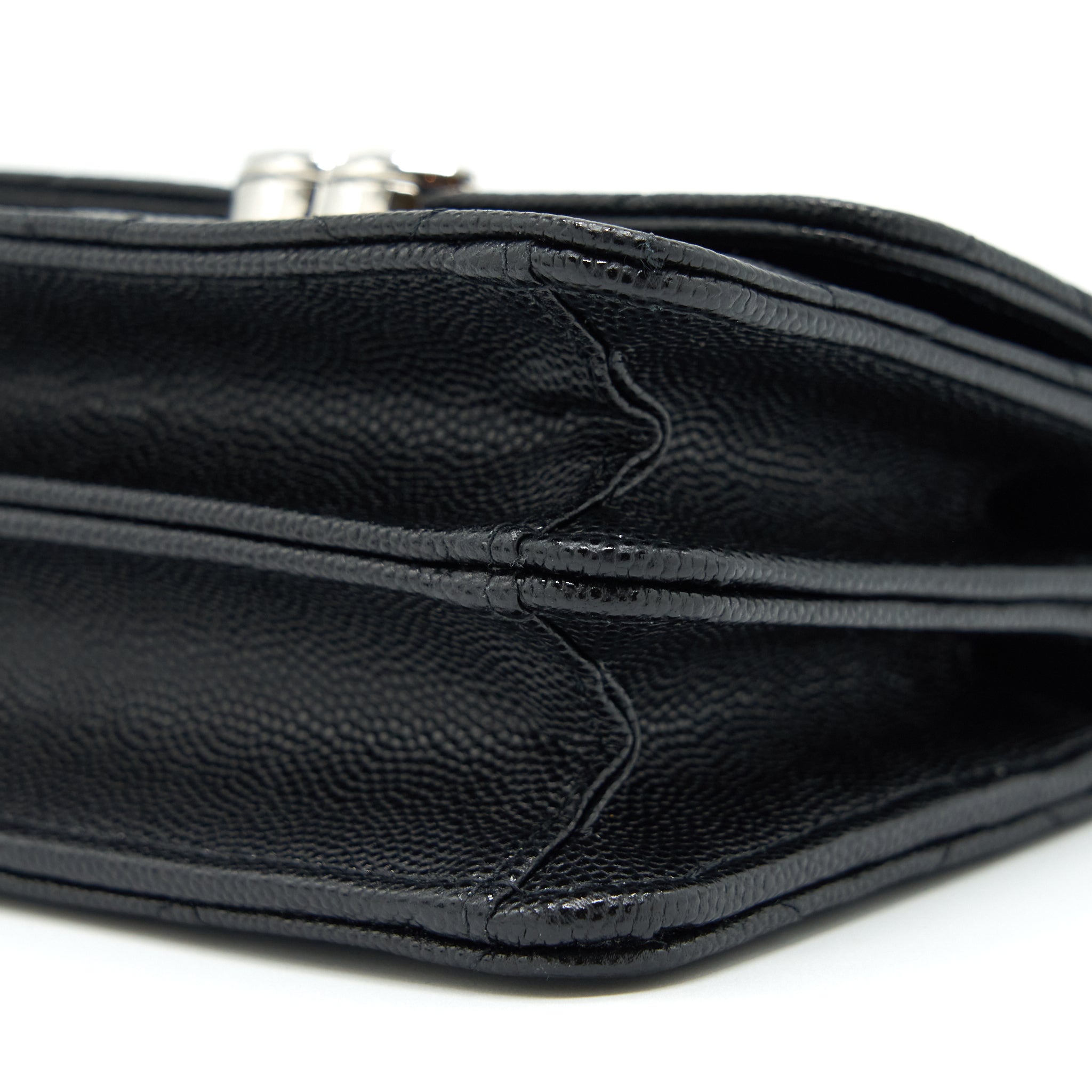 CHANEL 22S GIANT CHAIN TOP HANDLE MINI FLAP BAG CAVIAR BLACK SHW
