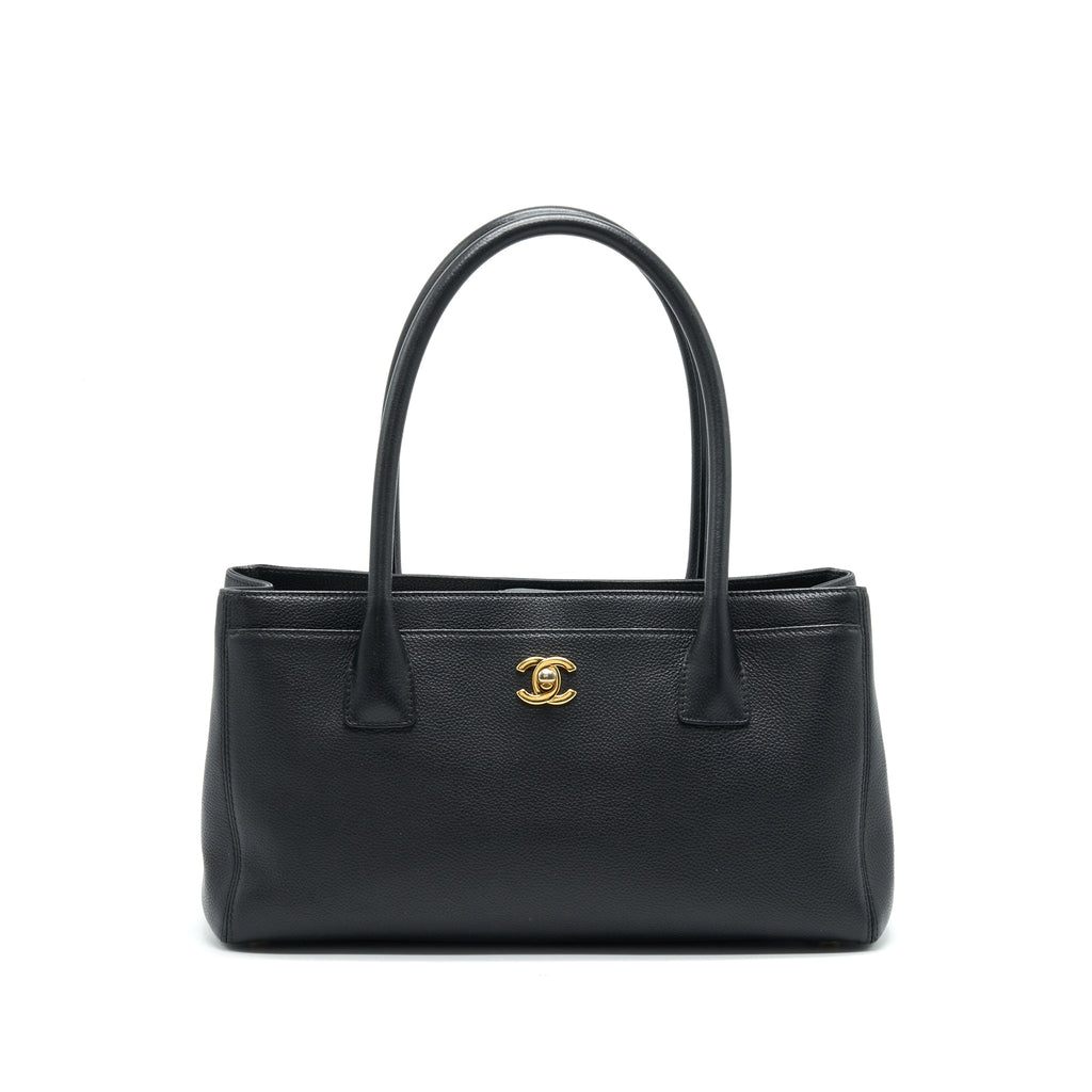 CHANEL EXECUTIVE CERF SMALL TOTE BAG CAVIAR BLACK WITH GHW