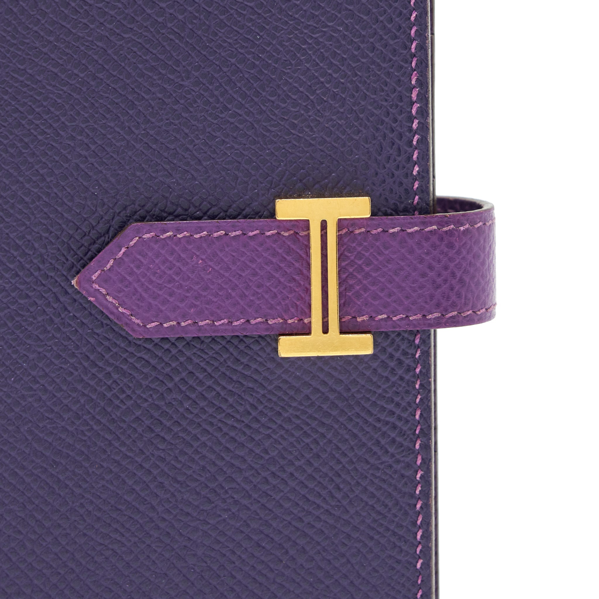 HERMES BEARN WALLET SPECIAL ORDER EPSOM MULTICOLOUR PURPLE GHW
