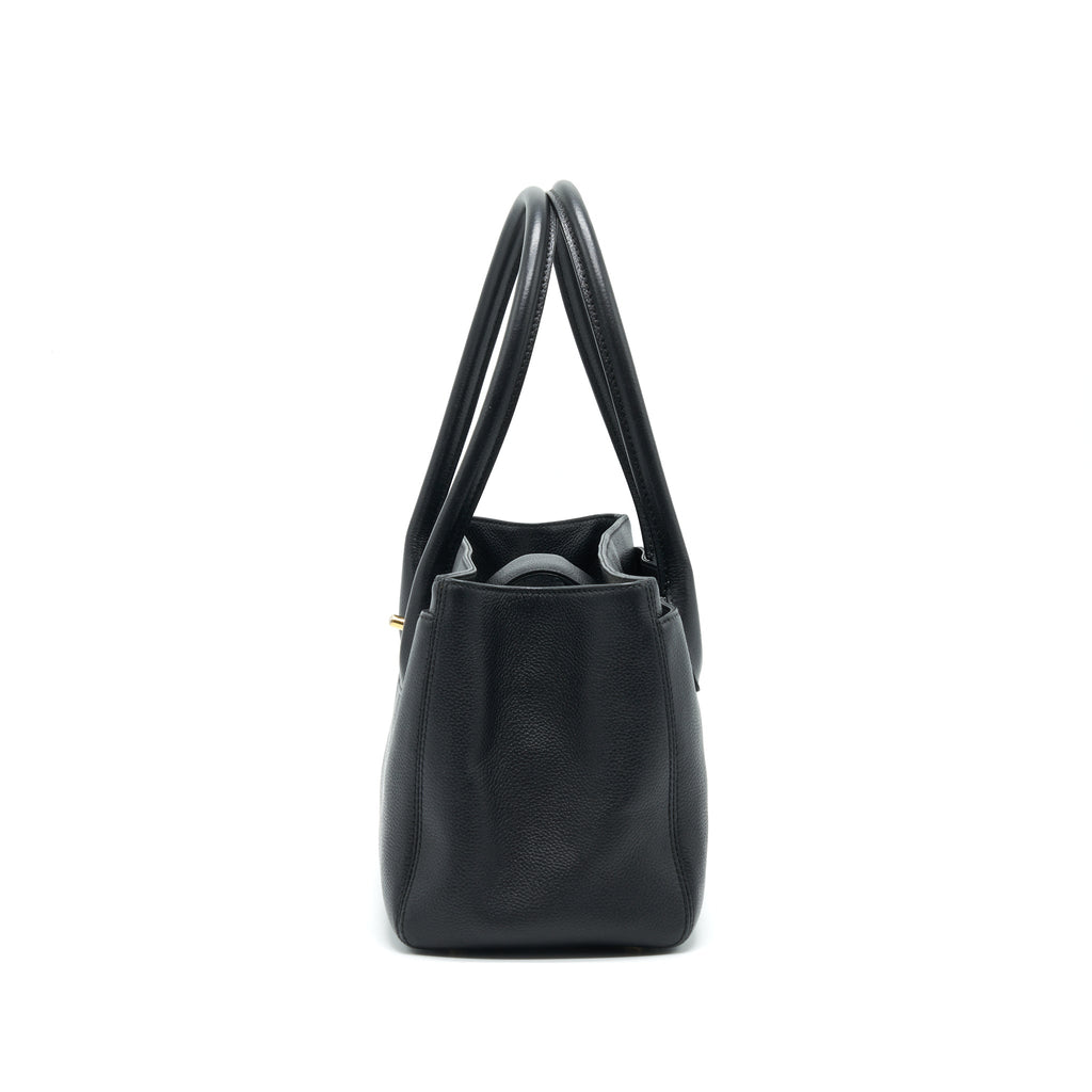 CHANEL EXECUTIVE CERF SMALL TOTE BAG CAVIAR BLACK WITH GHW