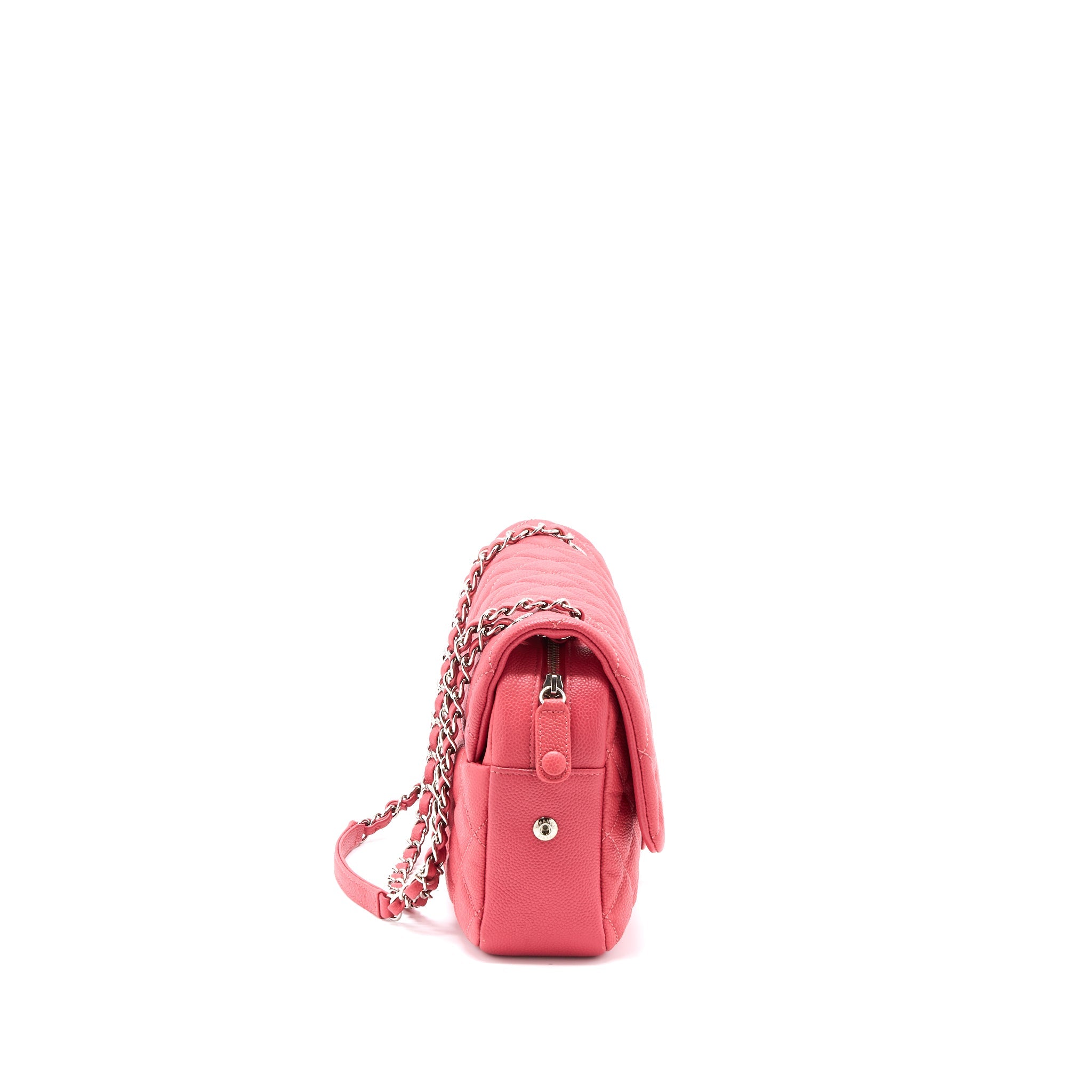 CHANEL EASY FLAP BAG CAVIAR PINK SHW