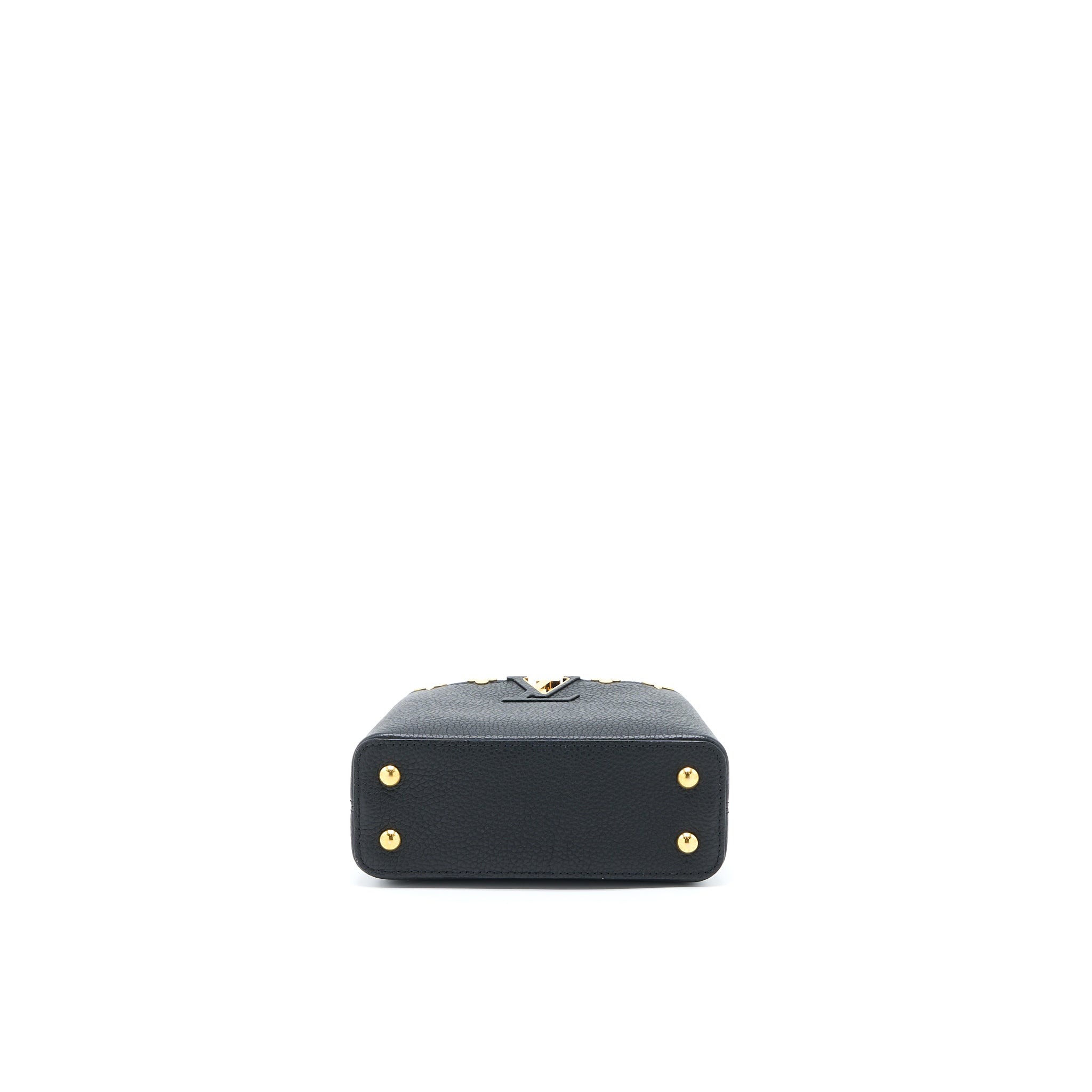 LOUIS VUITTON CAPUCINES MINI TAURILLON LIMITED EDITION BLACK GHW (NEW VERSION)