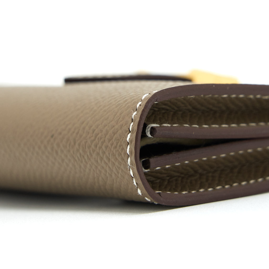 HERMES BEARN CARD HOLDER ETOUPE EPSOM GHW