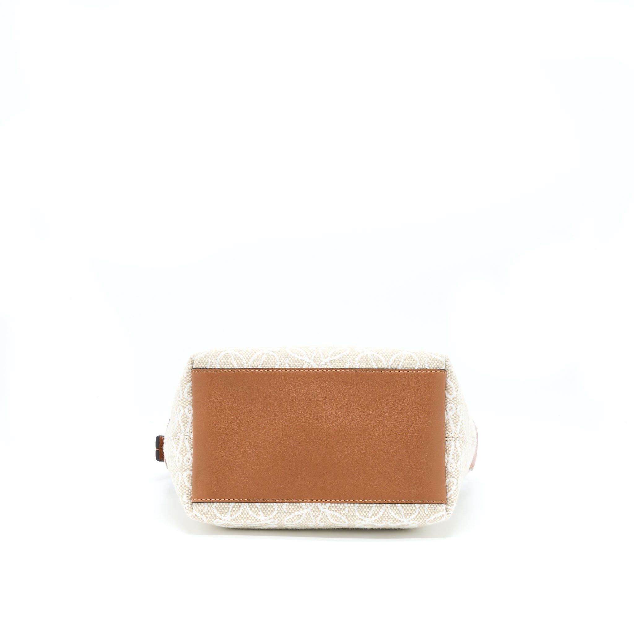 LOEWE SMALL CUBI BAG ANAGRAM JACQUARD AND CALFSKIN GHW