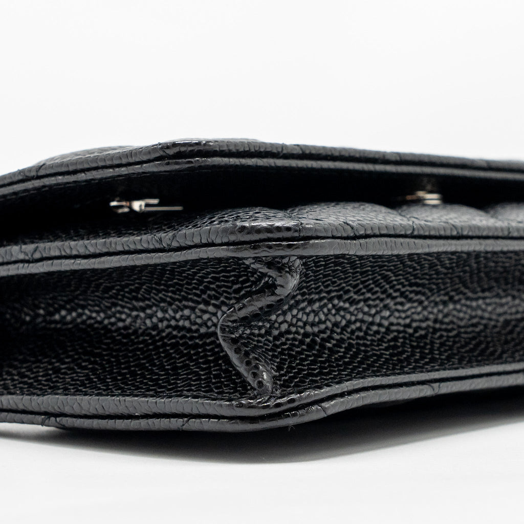 CHANEL CLASSIC WALLET ON CHAIN CAVIAR BLACK SHW