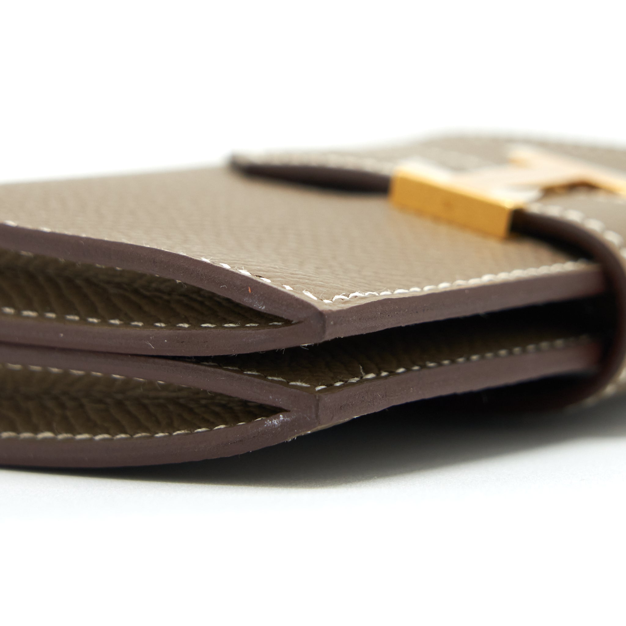 HERMES BEARN CARD HOLDER ETOUPE EPSOM GHW
