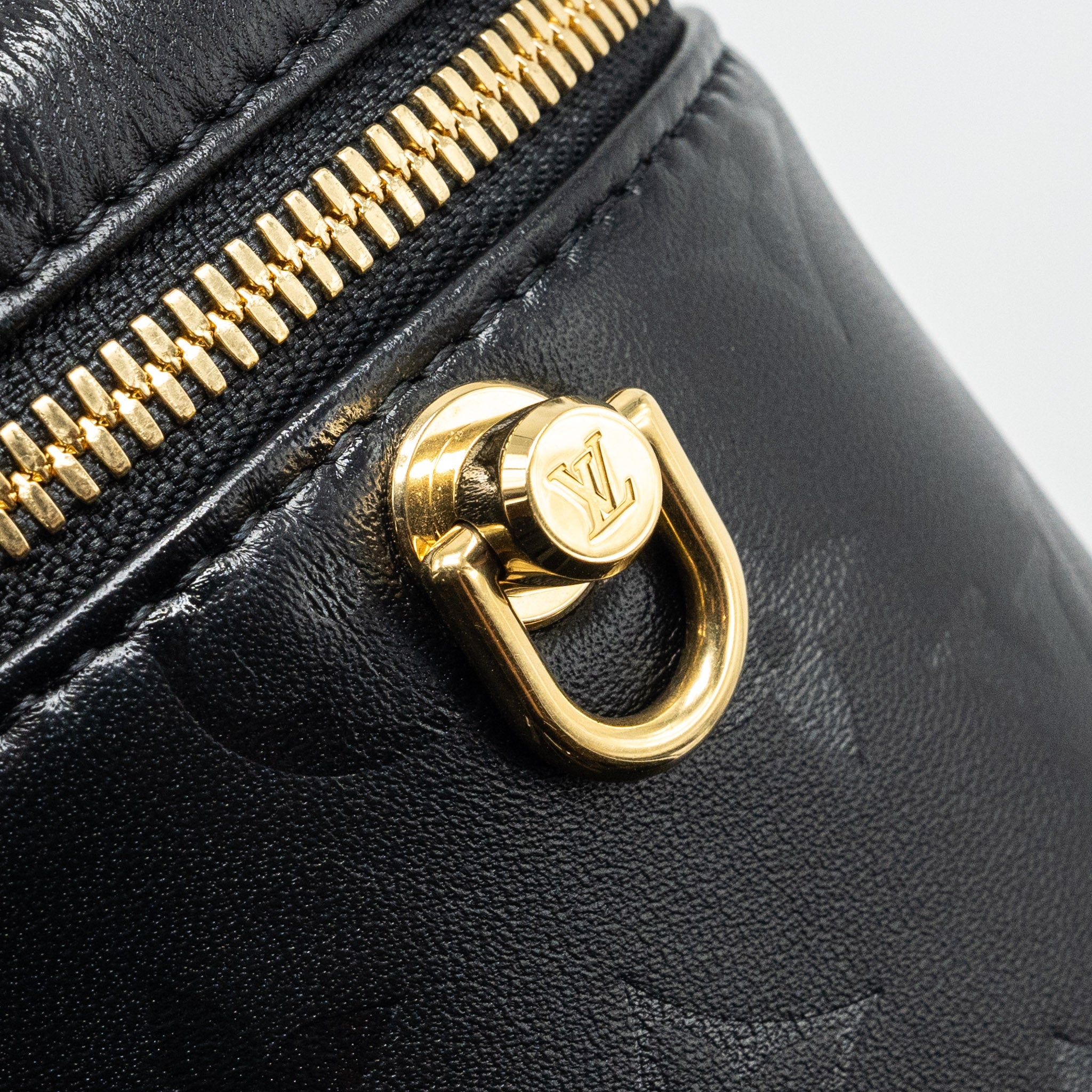 LOUIS VUITTON VANITY CASE PM MONOGRAM LAMBSKIN BLACK GHW