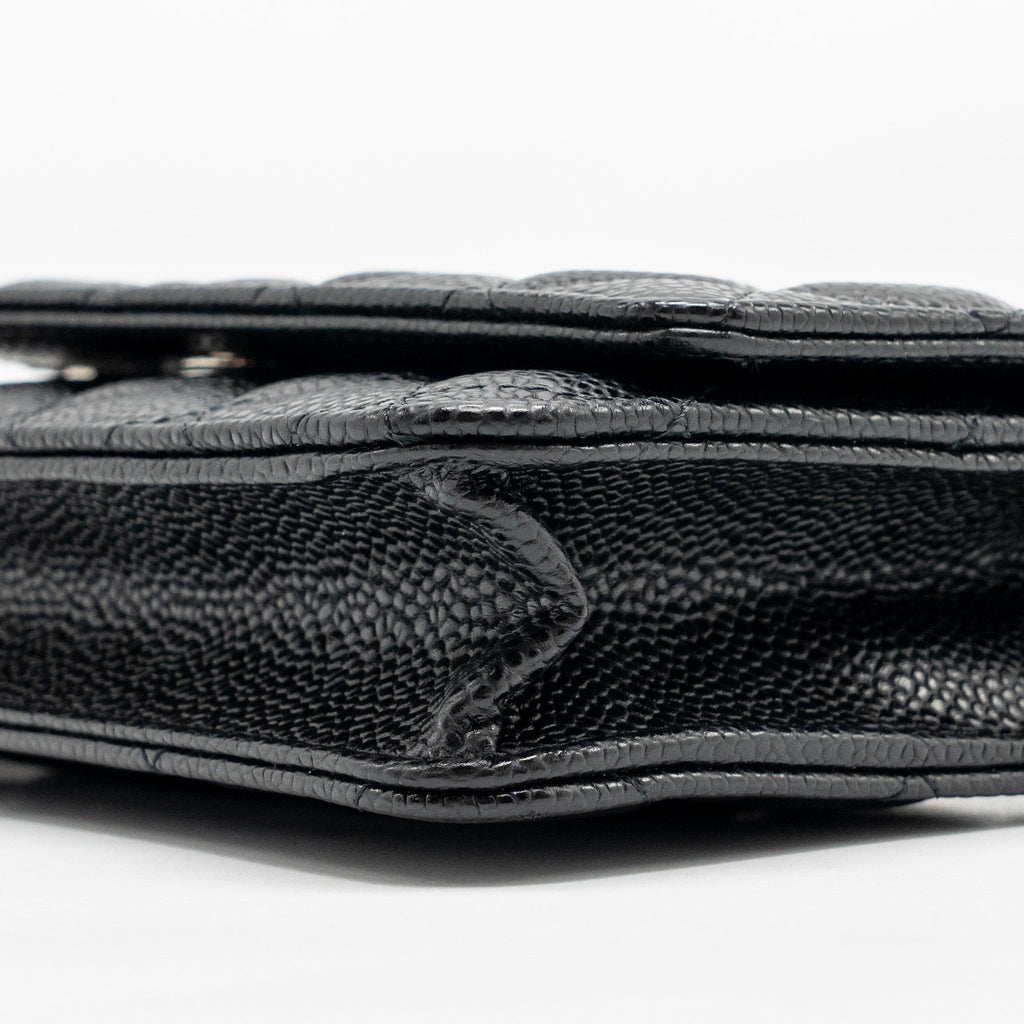 CHANEL CLASSIC WALLET ON CHAIN CAVIAR BLACK SHW