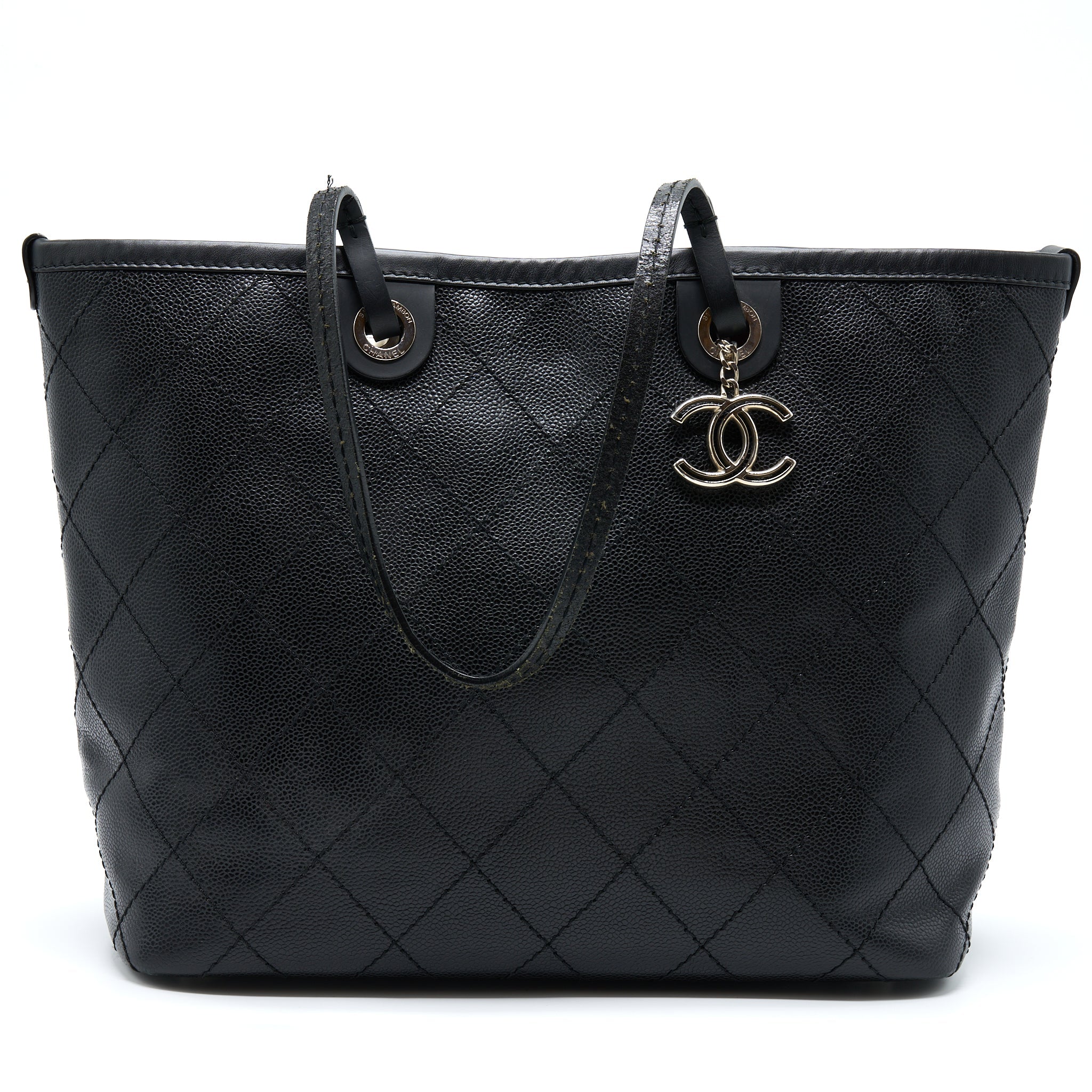 CHANEL TOTE BAG CAVIAR BLACK SHW