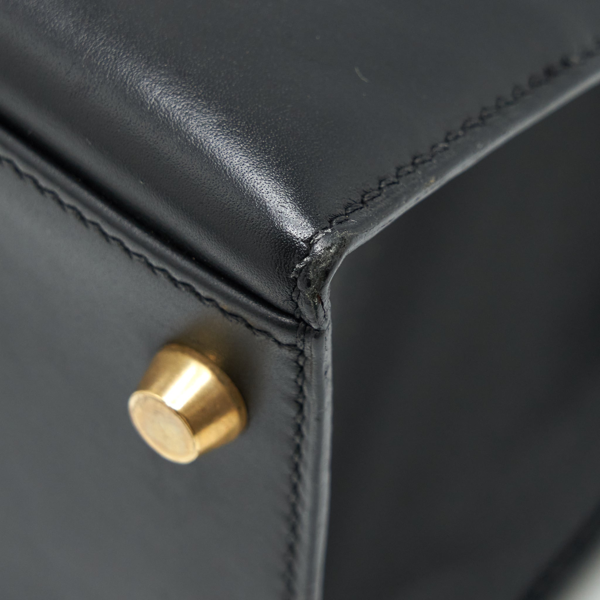 HERMES KELLY 32 BOX LEATHER BLACK GHW