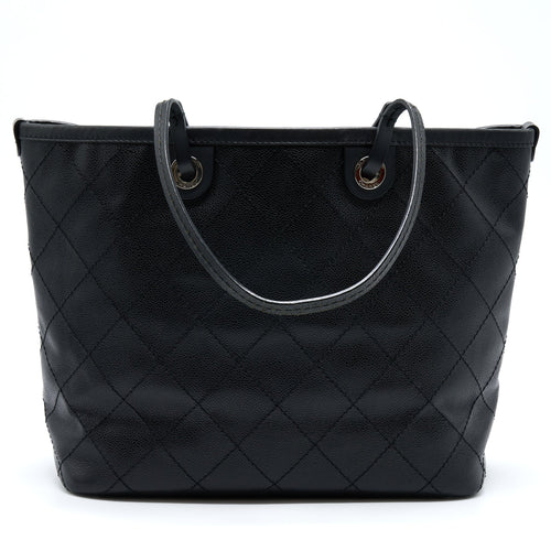 CHANEL TOTE BAG CAVIAR BLACK SHW