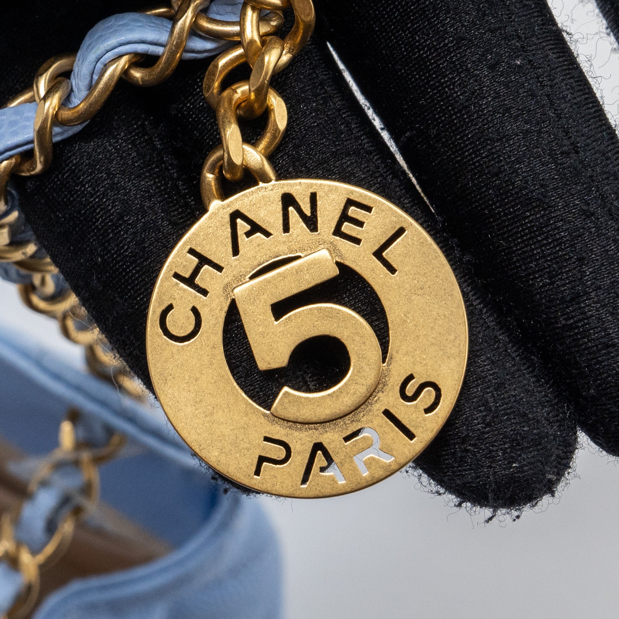 CHANEL 23C SMALL HOBO BAG CAVIAR LIGHT BLUE GHW(MICROCHIP)