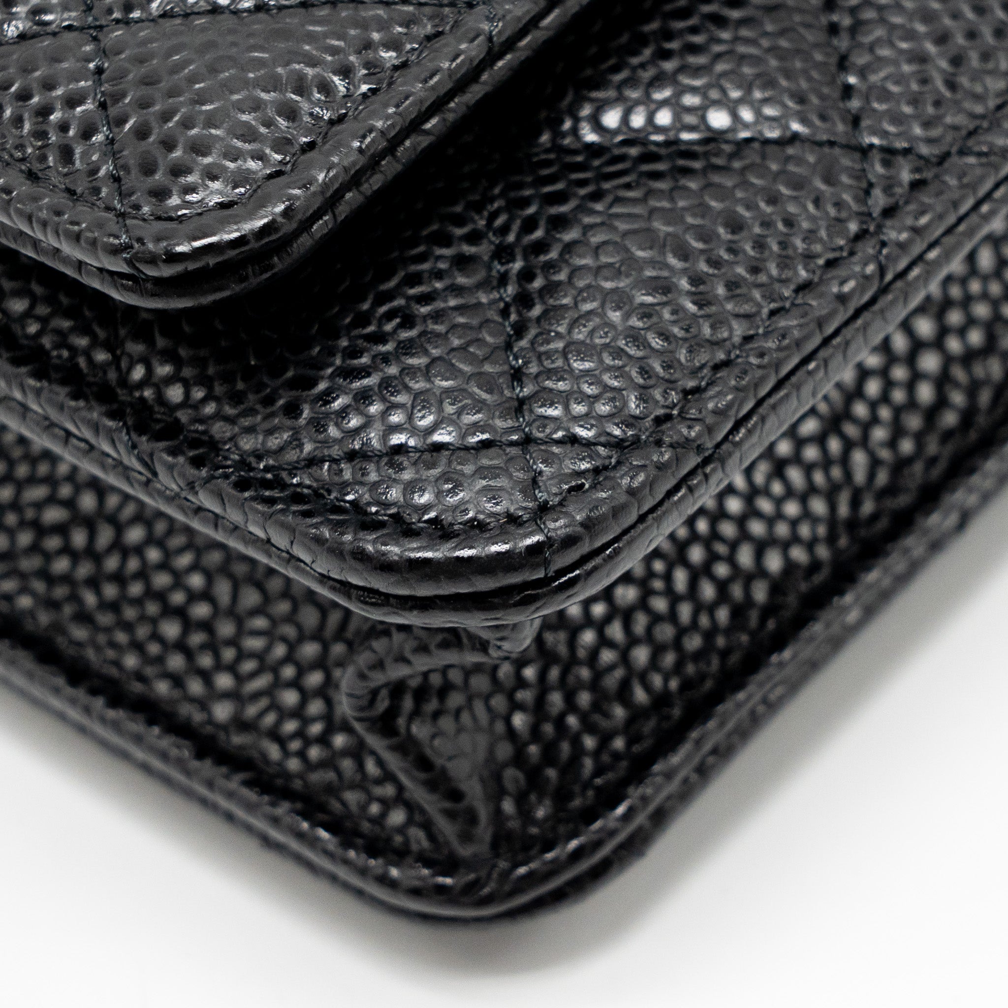 CHANEL CLASSIC WALLET ON CHAIN CAVIAR BLACK SHW