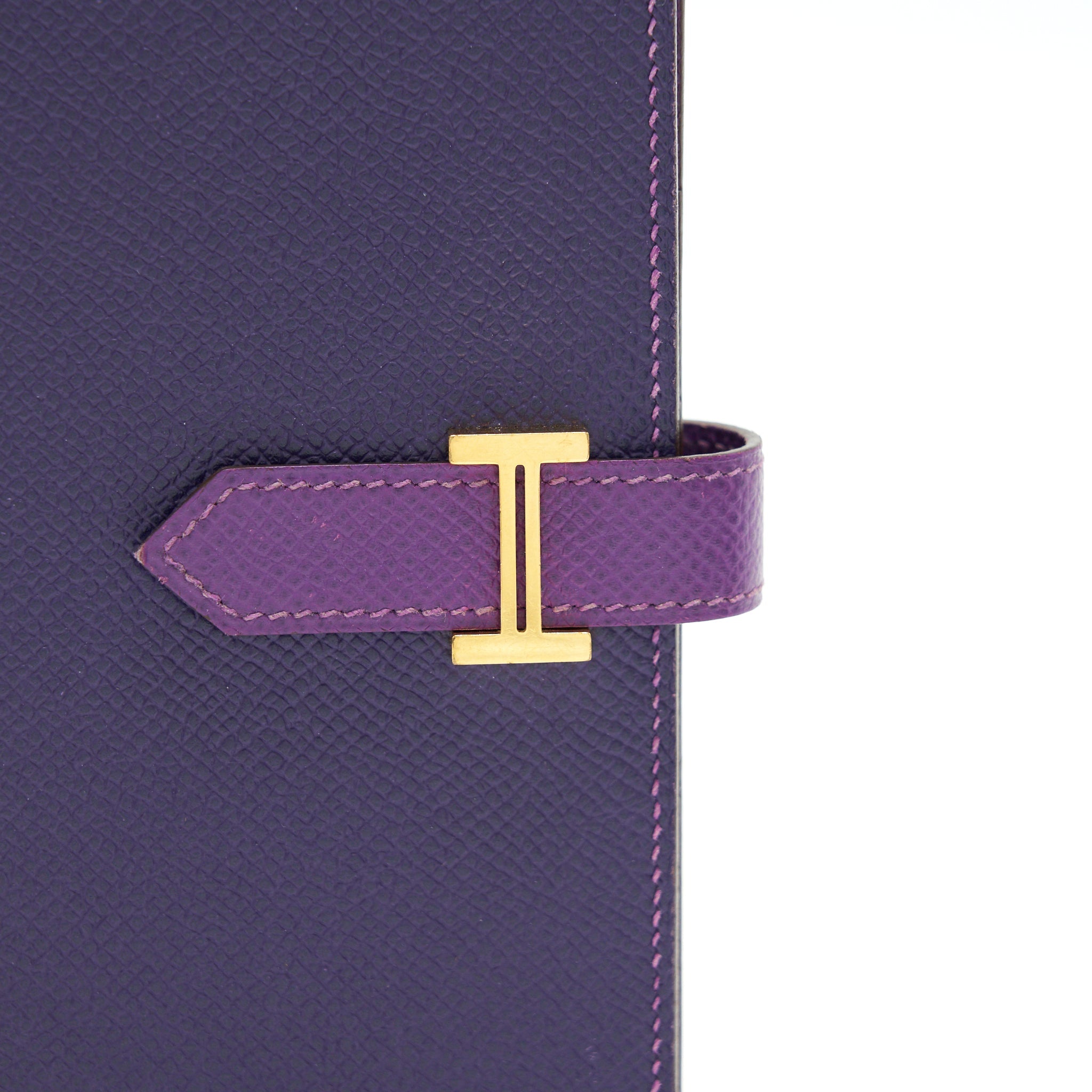 HERMES BEARN LONG WALLET PURPLE GHW