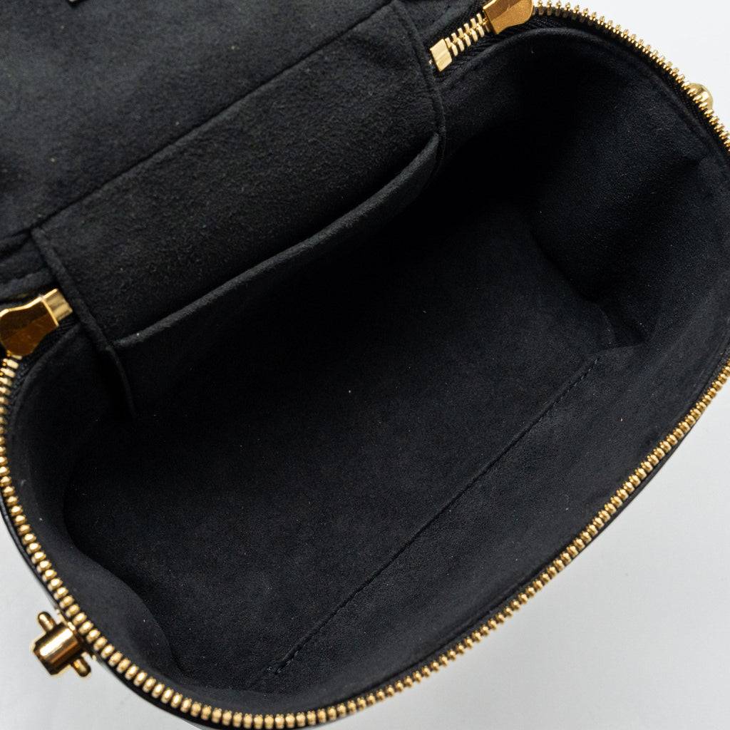 LOUIS VUITTON VANITY CASE PM MONOGRAM LAMBSKIN BLACK GHW