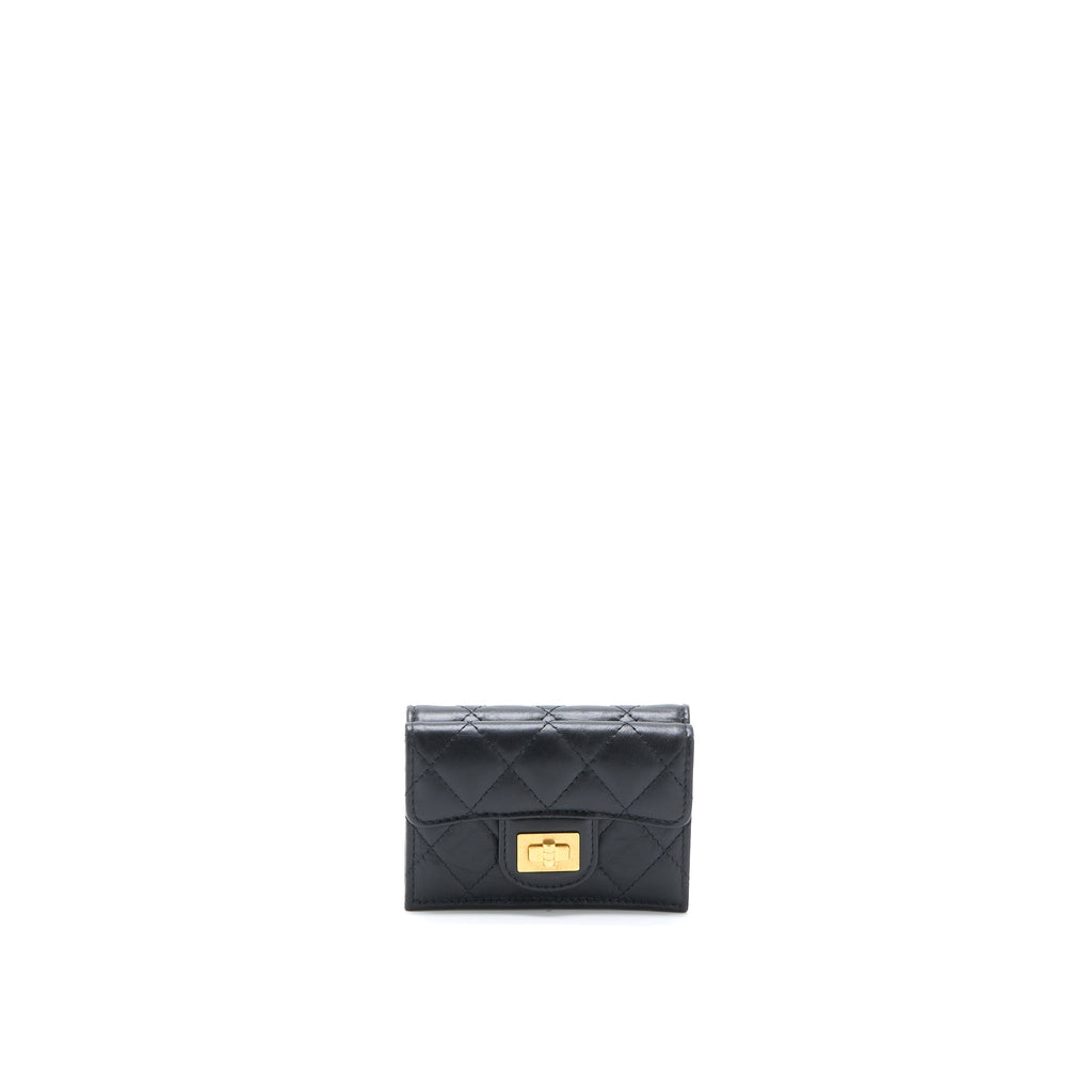 CHANEL REISSUE COMPACT WALLET CALFSKIN BLACK GHW