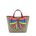 GUCCI CHILDREN'S GG SUPREME/MULTICOLOUR BOW TOTE