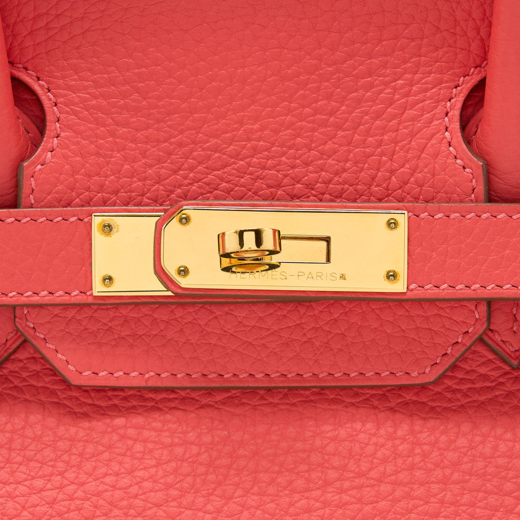 HERMES BIRKIN 30 CLEMENCE T5 ROSE JAIPUR GHW