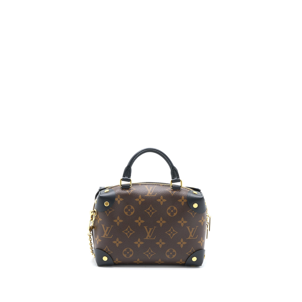 LOUIS VUITTON PETITE MALLE SOUPLE BAG MONOGRAM CANVAS/BLACK GHW