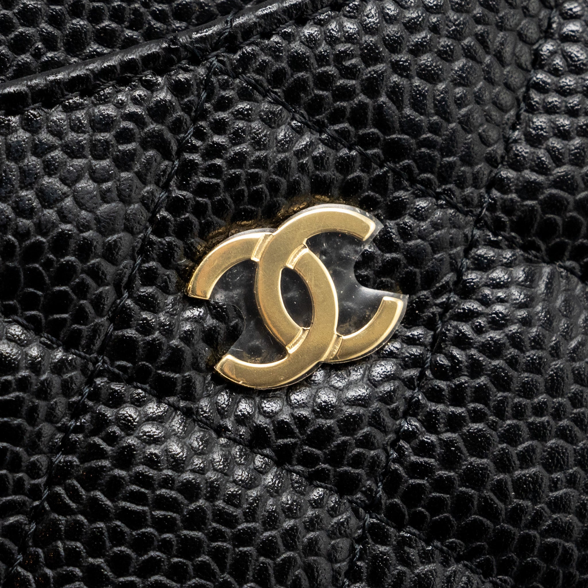 CHANEL CLASSIC CARD HOLDER CAVIAR BLACK GHW (MICROCHIP)