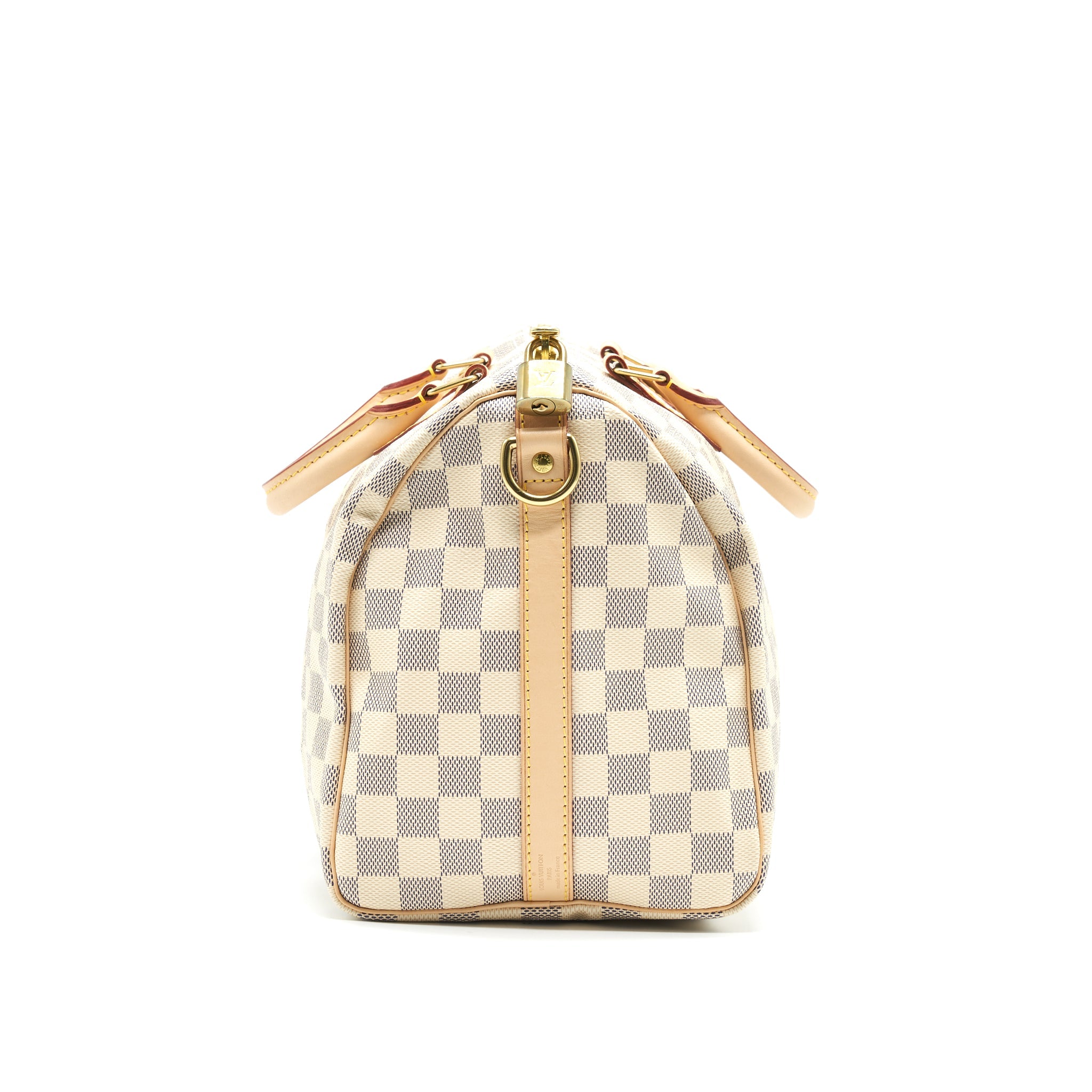 LOUIS VUITTON SPEEDY 30 WITH STRAP DAMIER AZUR CANVAS