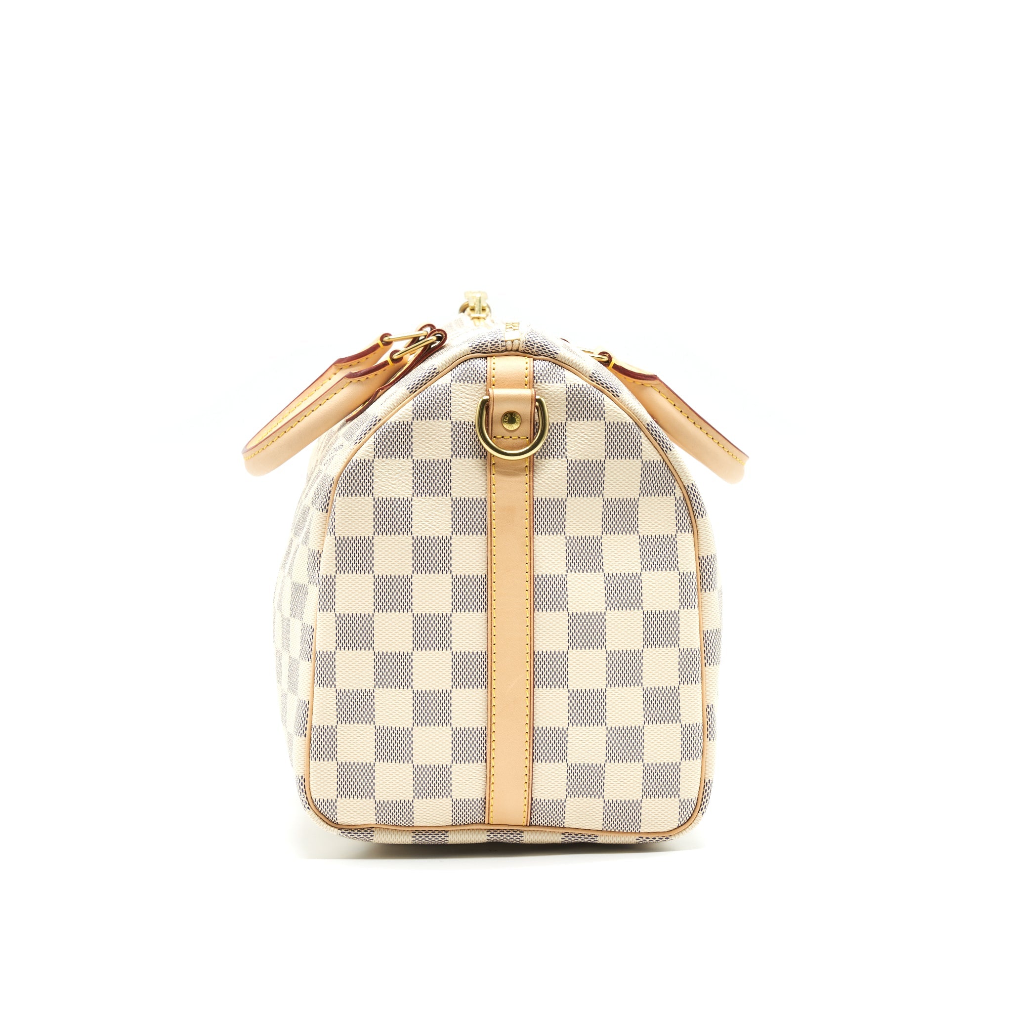 LOUIS VUITTON SPEEDY 30 WITH STRAP DAMIER AZUR CANVAS