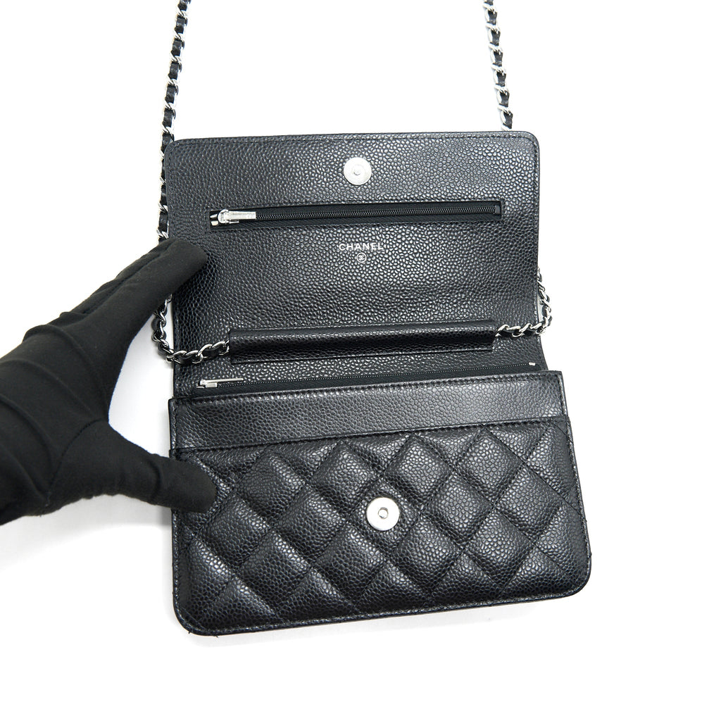 CHANEL WALLET ON CHAIN WOC IN CAVIAR SHW