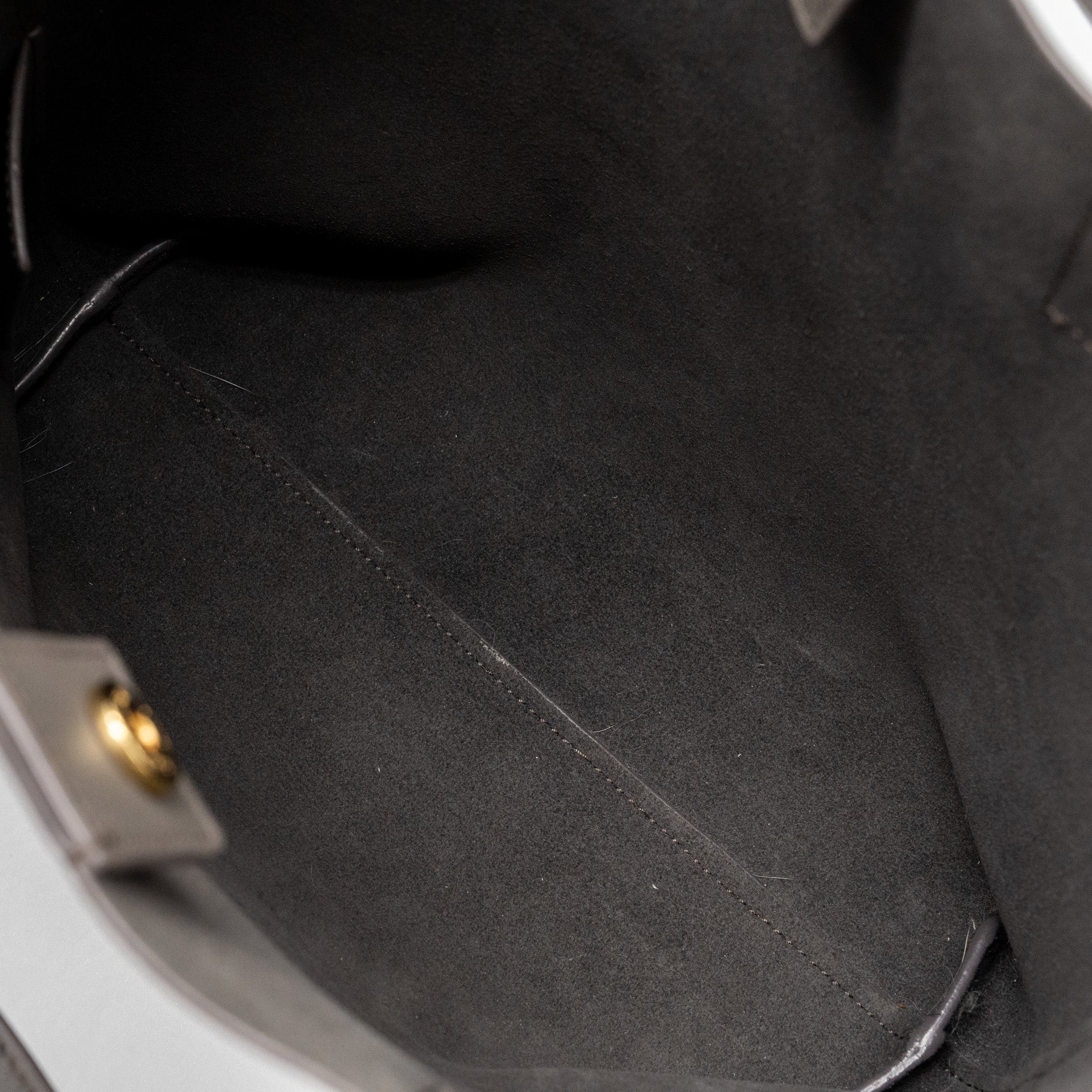 SAINT LAURENT TOY SHOPPING NORTH / SOUTH BAG LEATHER GREY GHW