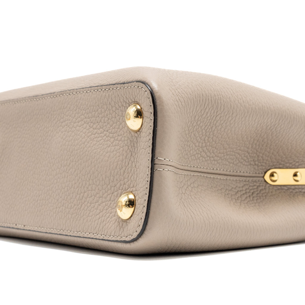 LOUIS VUITTON CAPUCINES BB TAURILLON GALET GHW