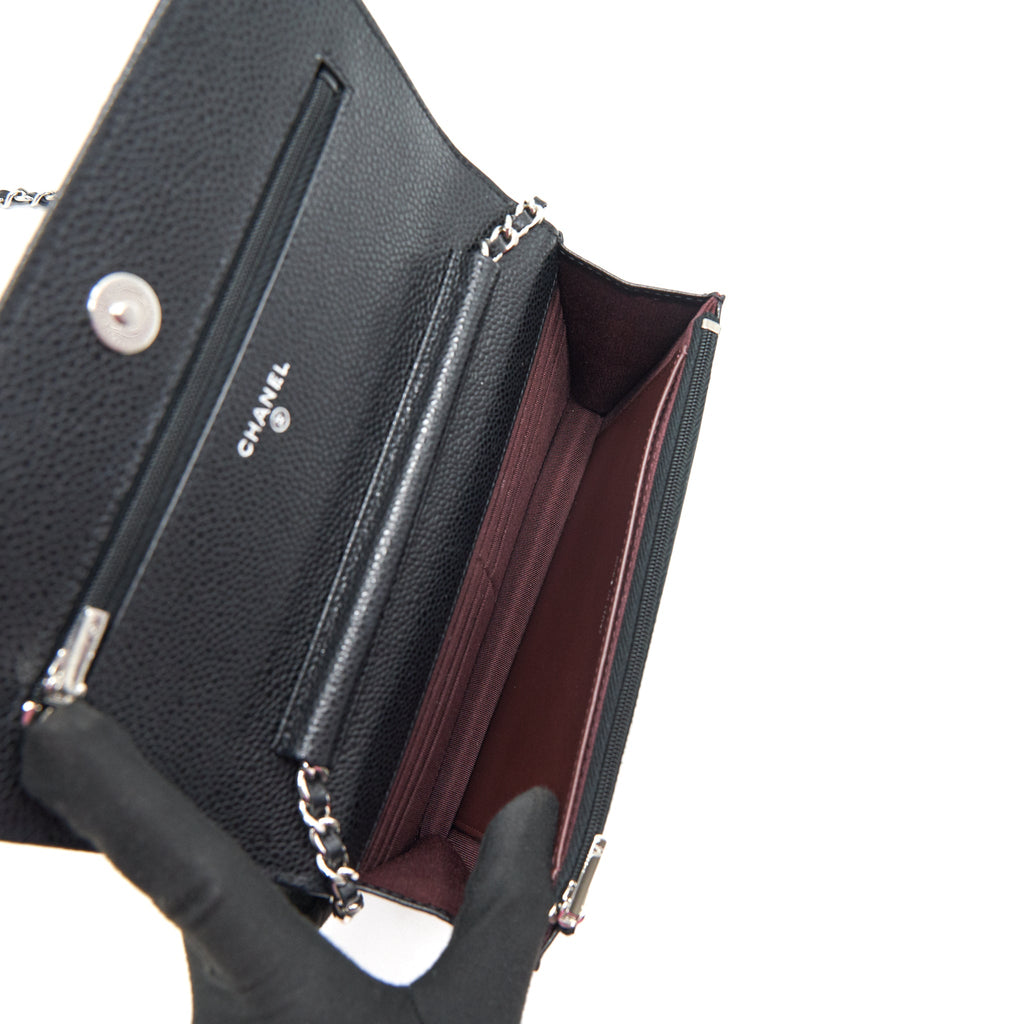 CHANEL WALLET ON CHAIN WOC IN CAVIAR SHW