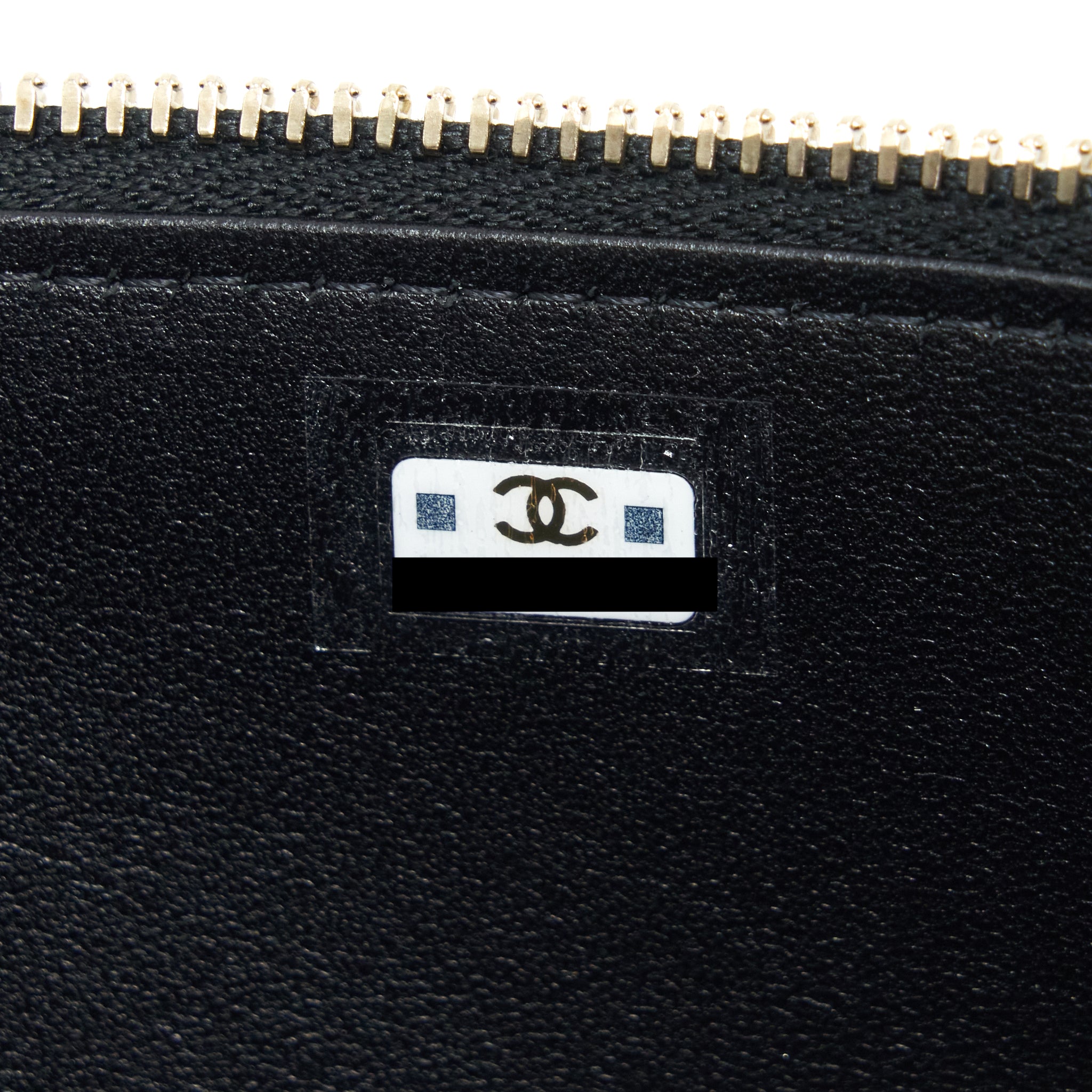 CHANEL 22A MINI TOP HANDLE LONG VANITY WITH CHAIN LAMBSKIN BLACK LGHW (MICROCHIP)