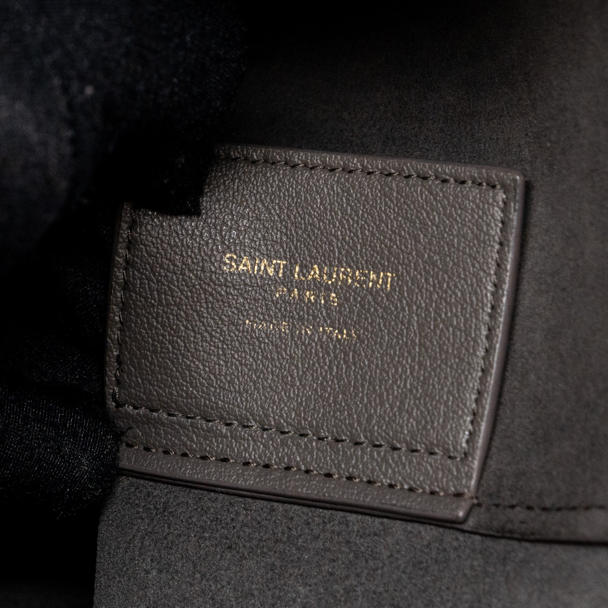 SAINT LAURENT TOY SHOPPING NORTH / SOUTH BAG LEATHER GREY GHW