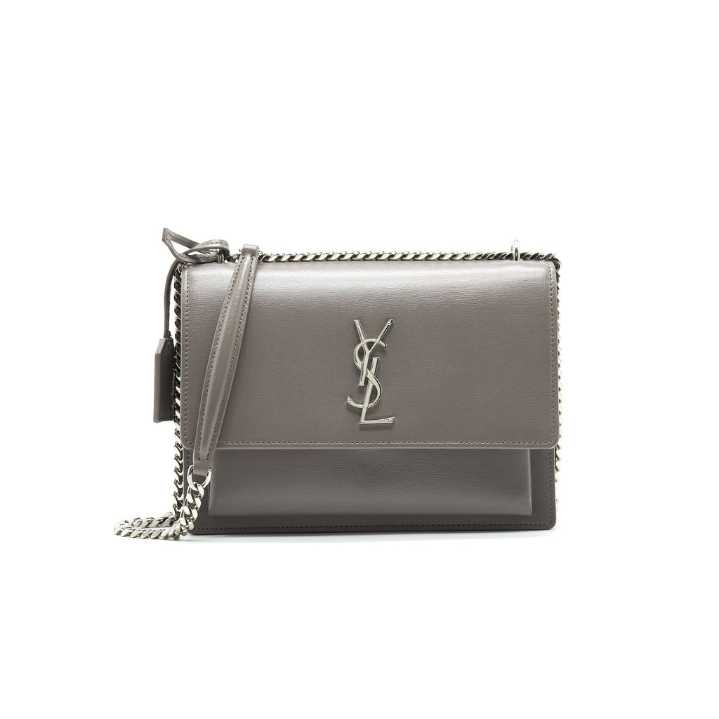 SAINT LAURENT SUNSET BAG GREY SHW