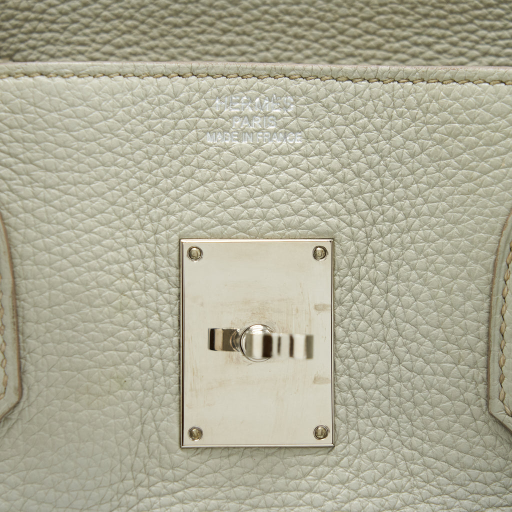 HERMES BIRKIN SHOULDER BAG TOGO GRIS PEARL SHW