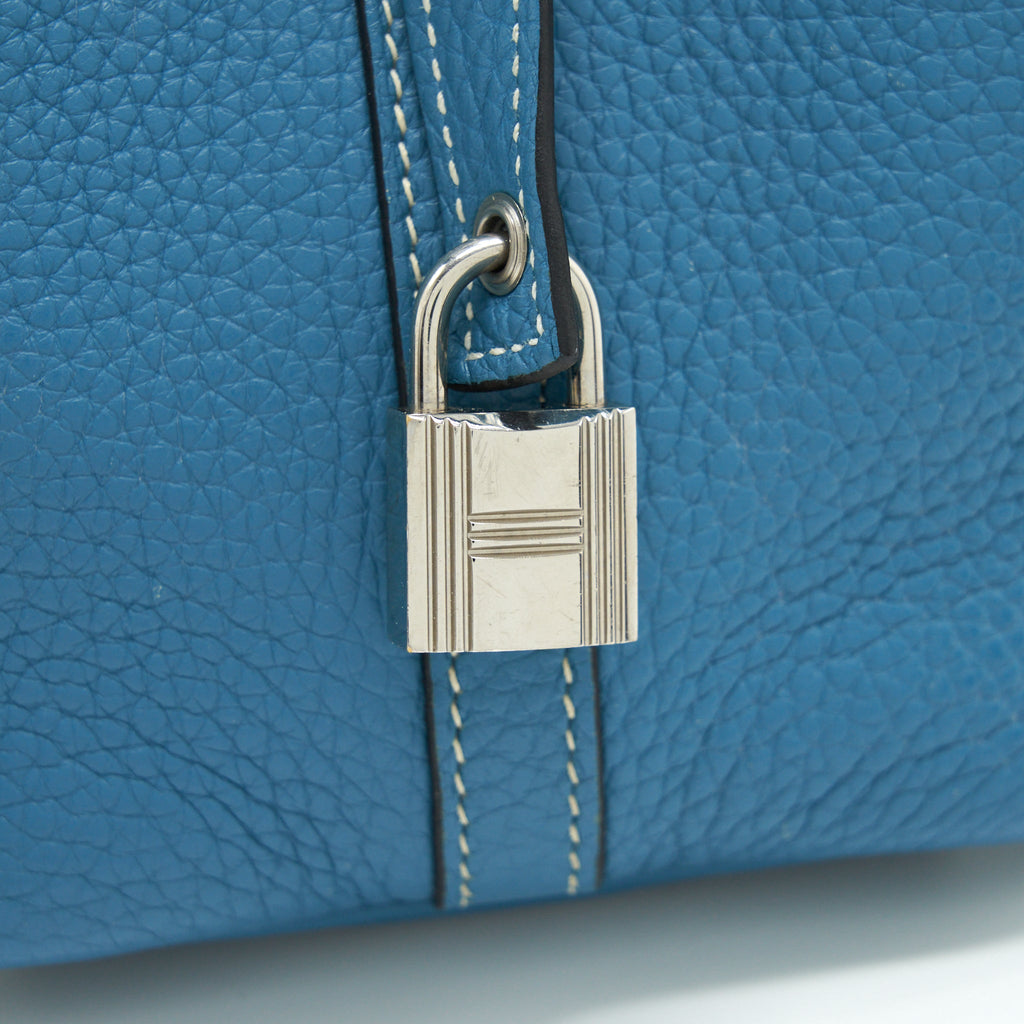 HERMES PICOTIN 18 LOCK BAG CLEMENCE BLUE JEANS SHW