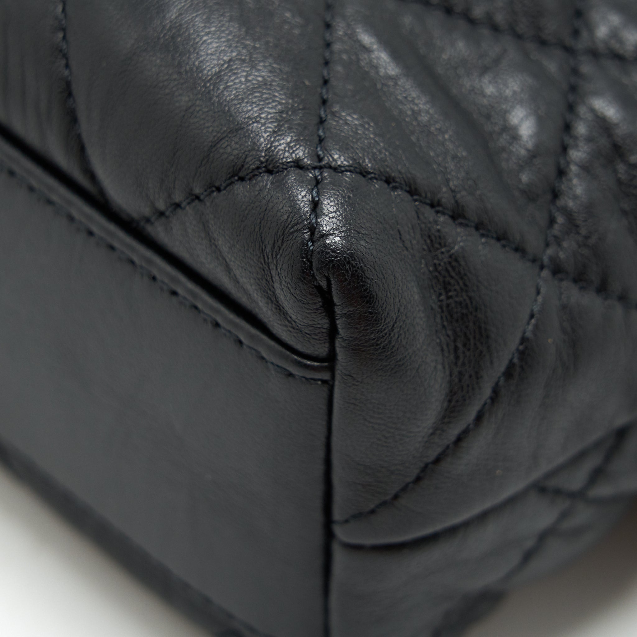 CHANEL SMALL CC WRAPPED STRAP BAG LAMBSKIN BLACK IN CRUMPLED GHW