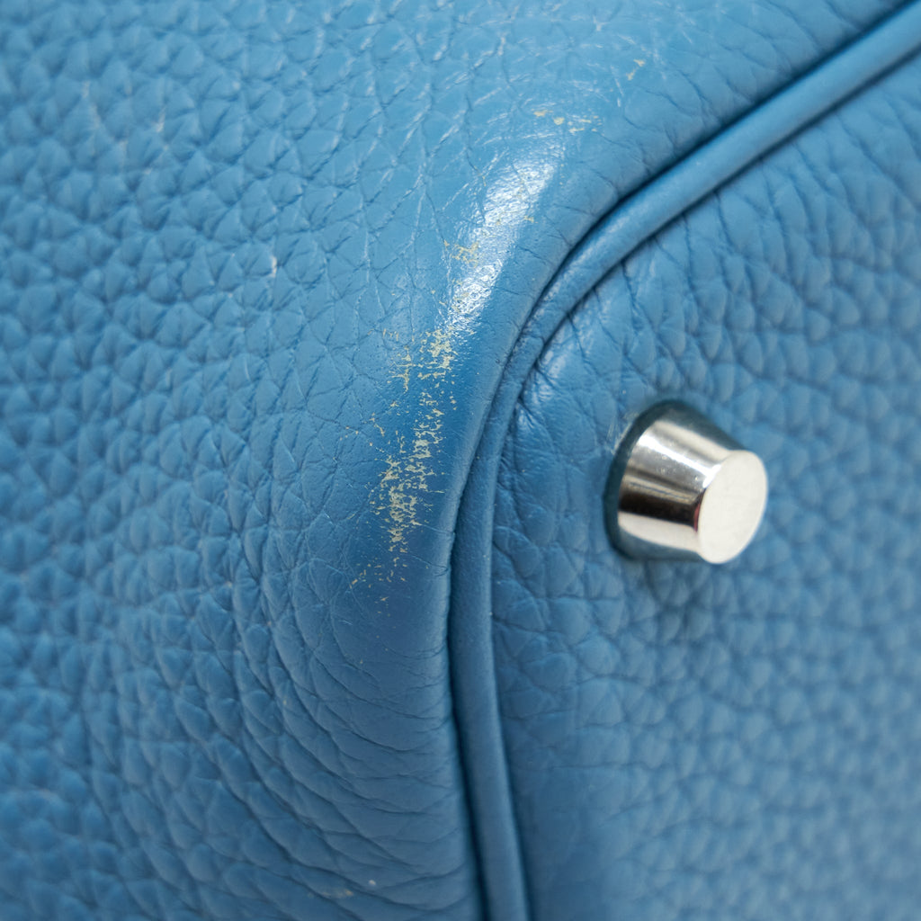 HERMES PICOTIN 18 LOCK BAG CLEMENCE BLUE JEANS SHW